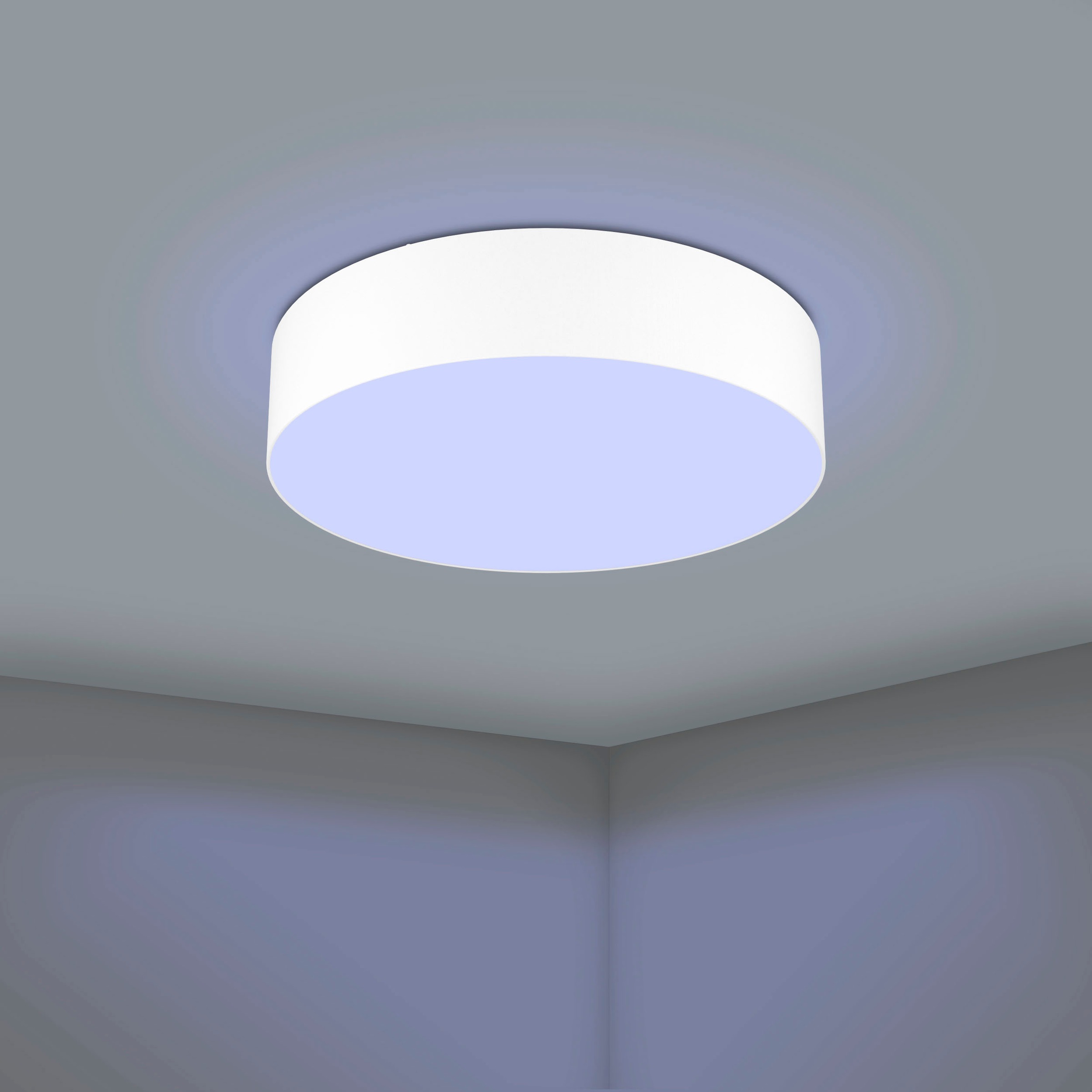 EGLO Deckenleuchte »ROMAO-Z Deckenlampe weiß, Textil, ZigBee 3.0, Timer, Disco-Modus«, Leuchtmittel LED-Modul | LED fest integriert, App / Sprachsteuerung Alexa, ‎‎‎‎‎‎‎Ø 77cm, exkl. Fernbedienung