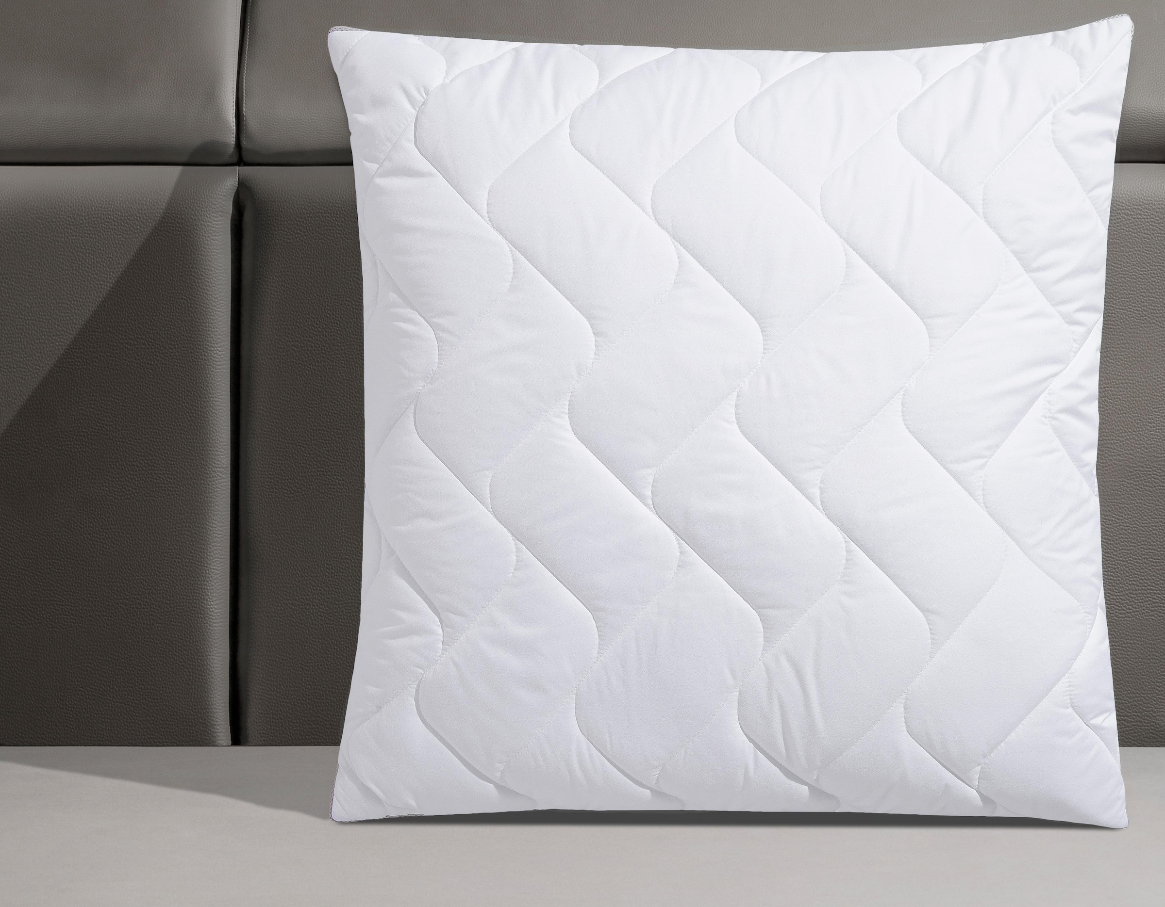 fan Microfaserkissen »Climacontrol® II m. Baumwollbezug«, Bezug: 100% Baumwolle, (1 St.), Microfaserkopfkissen mit Lüftungsband, 40x80 oder 80x80 cm erhältlich