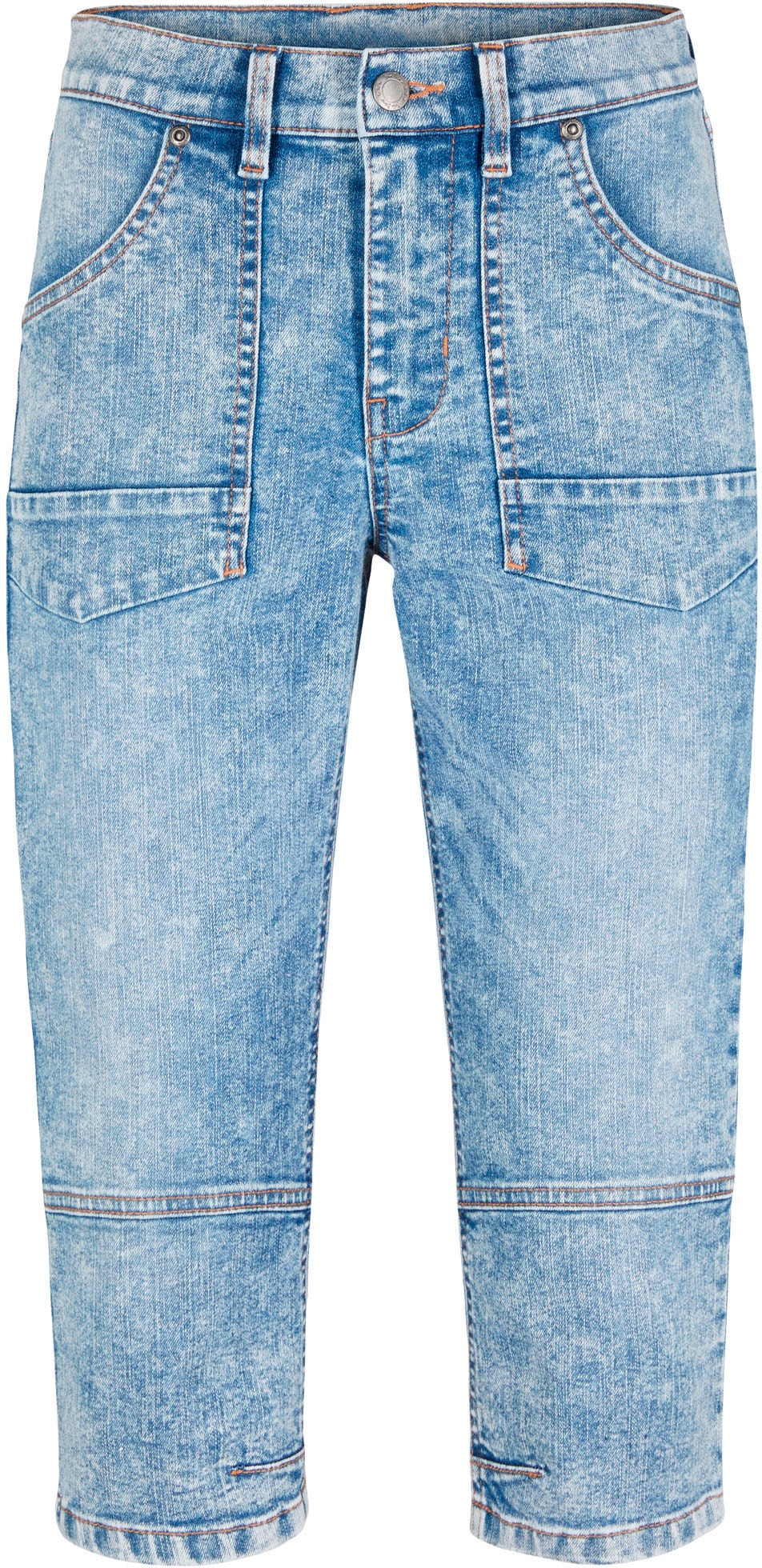 bonprix Caprijeans Regular Fit, aus Baumwollmischung, mit Knopf und Reißverschluss