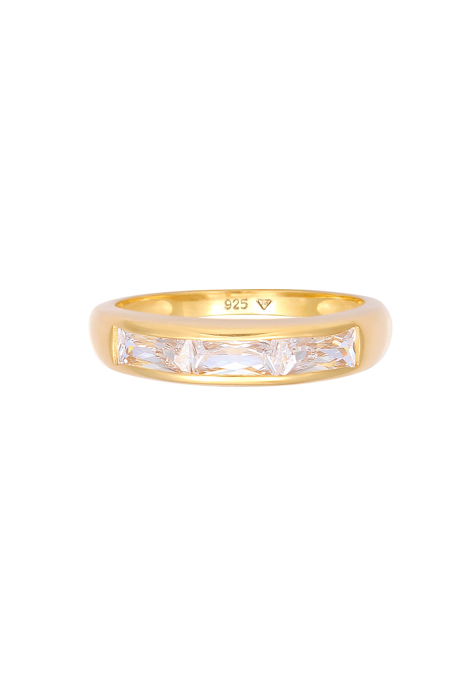 Elli Silberring »Ring Zirkonia Funkelnd Rechteck 925 Silber«