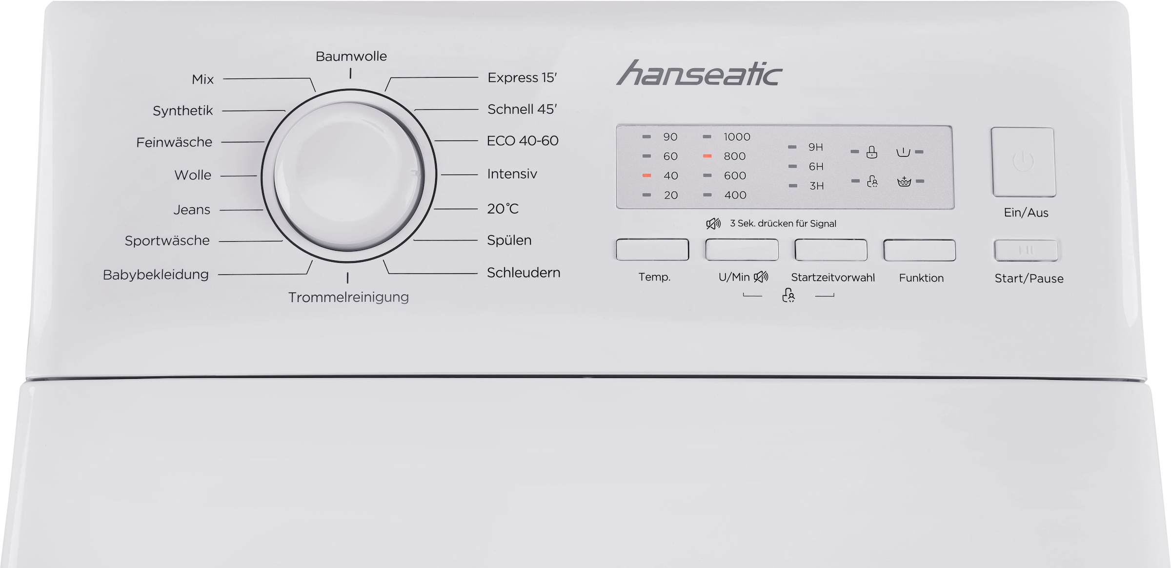 Hanseatic Waschmaschine Toplader, HTW610D, 6 1000 kg, bei U/min, Überlaufschutzsystem online Mengenautomatik, OTTO