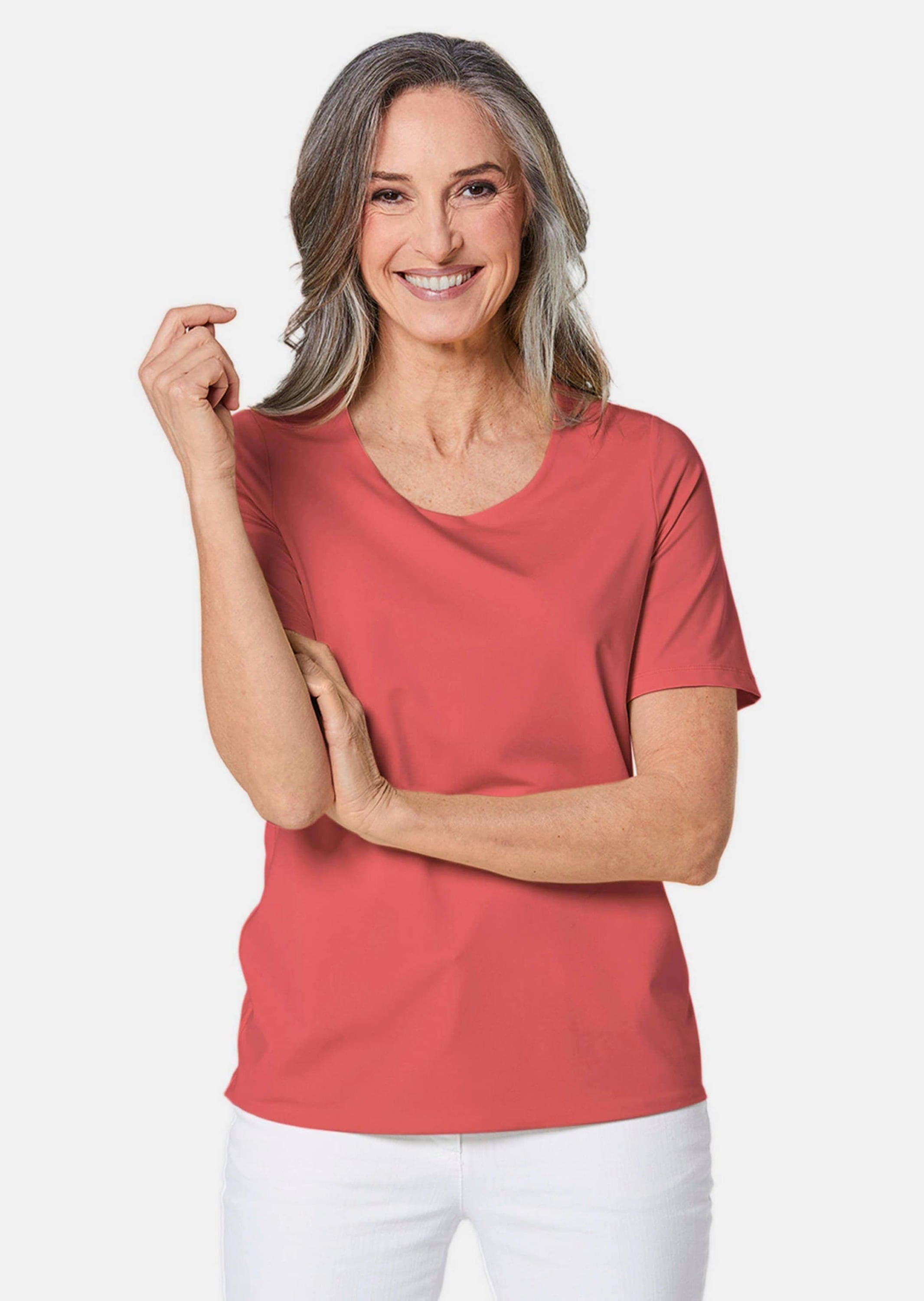 GOLDNER Langarm-Poloshirt »Kurzgröße Gepflegtes Shirt in formstabiler Ware«