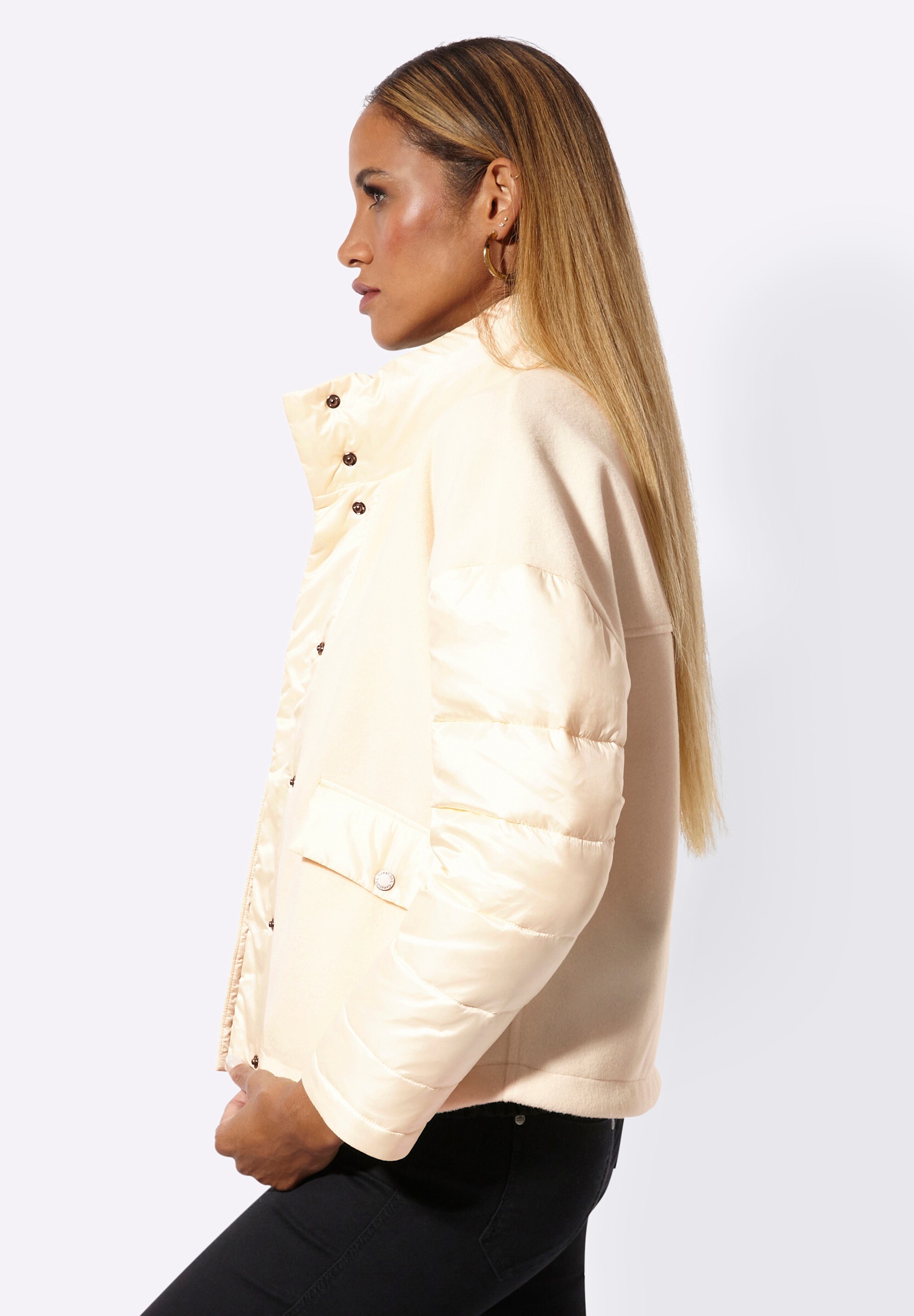 creation L Steppjacke »Jacke Kurzjacke im lässigen Schnitt« ohne Kapuze