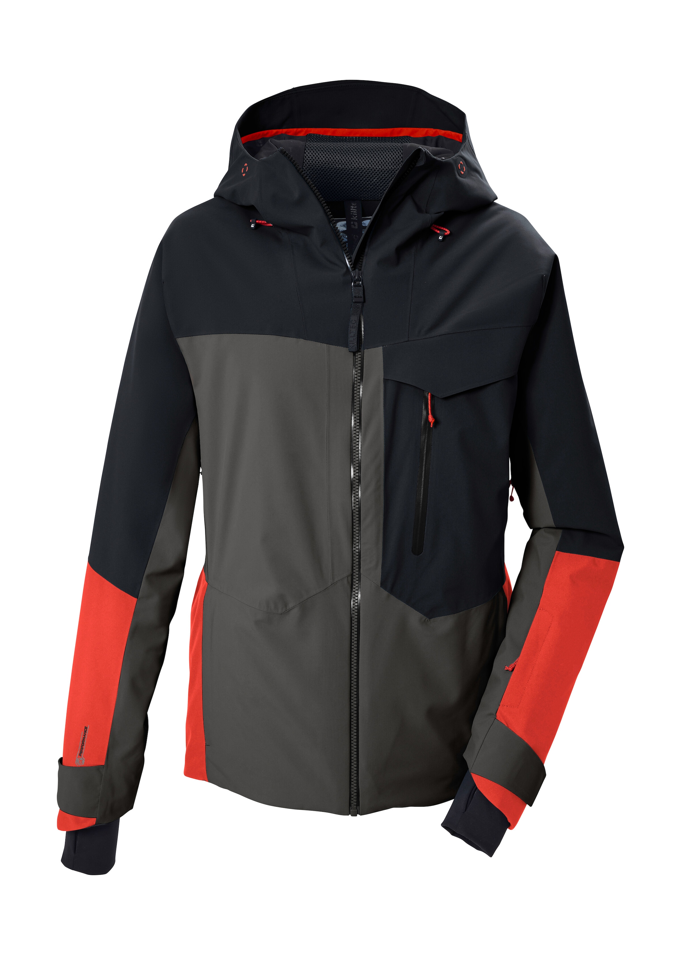 Killtec Skijacke »KSW 66 MN SKI JCKT« Trendige, wasserdichte Skijacke mit Atmungsaktivität und Schneefang