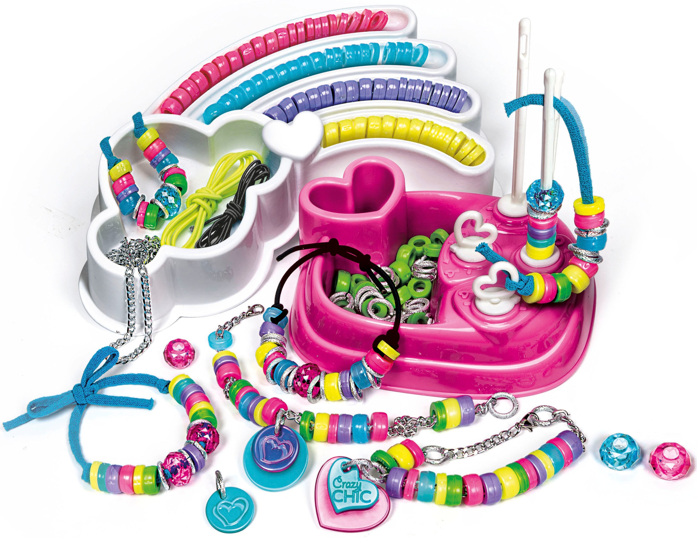 Clementoni® Kreativset »Crazy Chic, Trendige Perlenarmbänder«, (Set), Auch als Geschenk verwendbar; Made in Europe