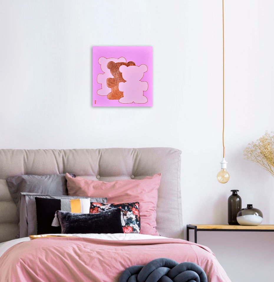 queence Leinwandbild »Bears VIII«, Bär-Bären-Kunst, (1 St.), Premium-Leinwandstoff, Handarbeit aus Deutschland