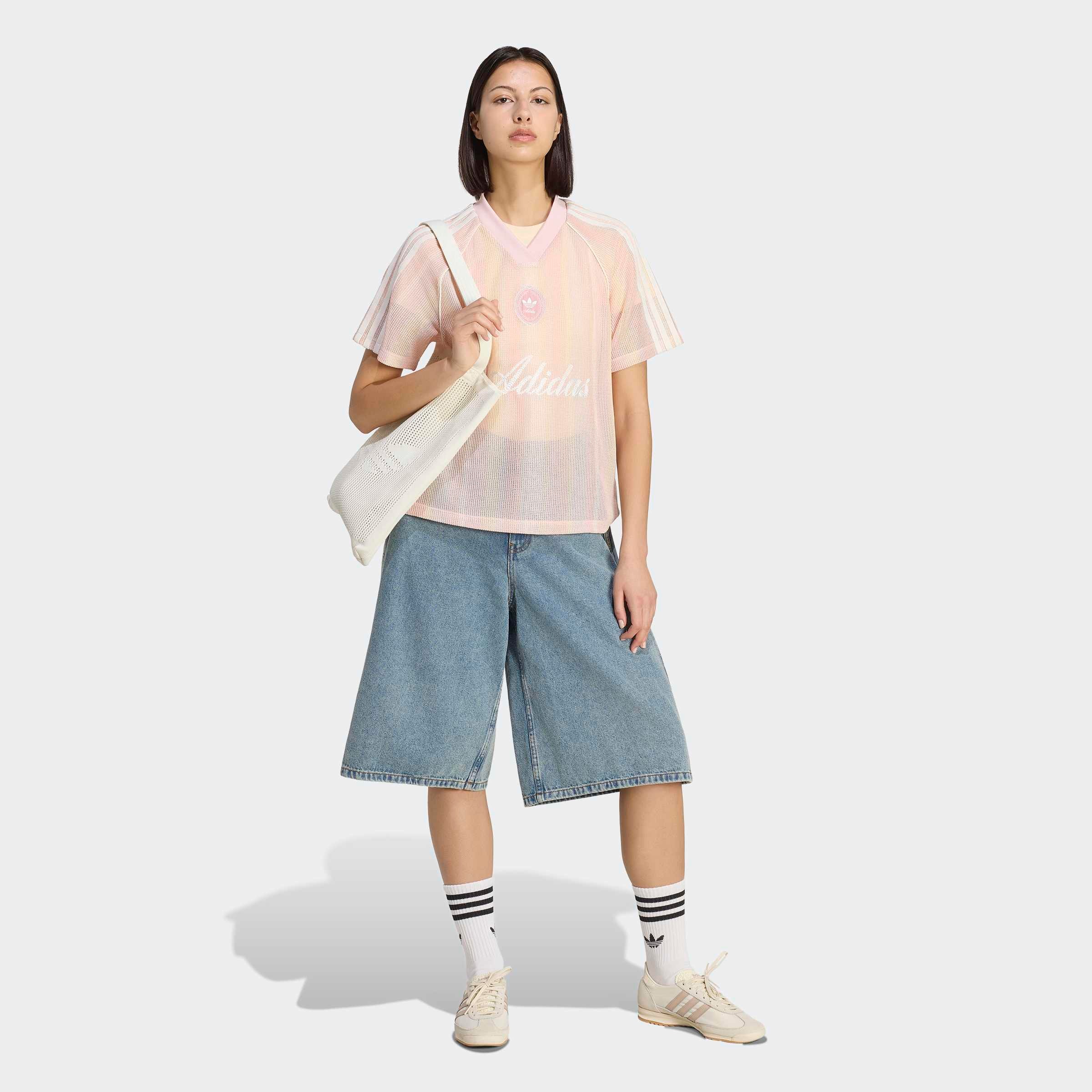 adidas Originals T-Shirt »ADIDAS ORIGINALS SUMMER GLOW OVERSIZE JERSEY, GEWIRKTES MATERIAL«