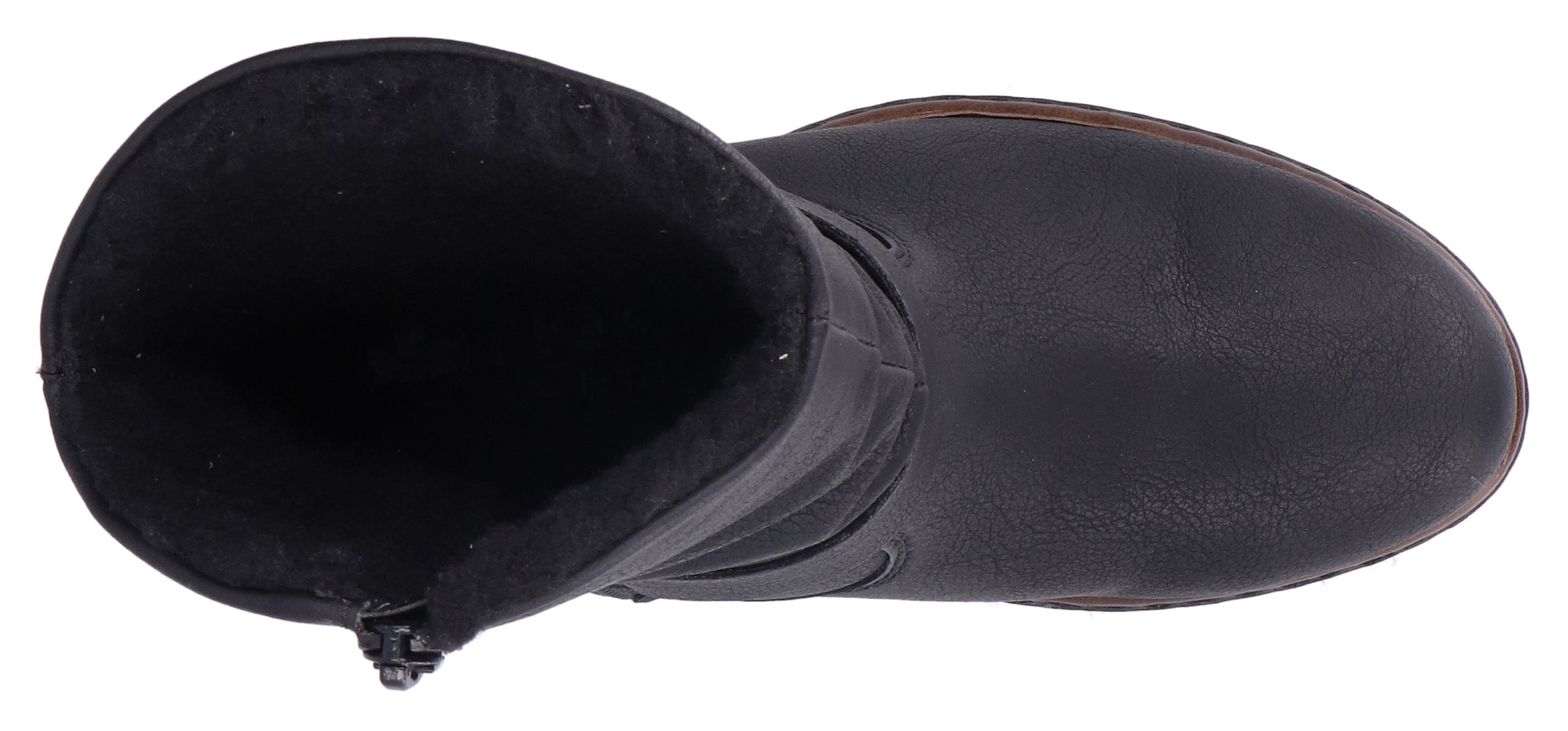 Rieker Westernstiefelette, Biker-Stiefelette, Blockabsatz, Warmfutter, mit gerafftem Schaft
