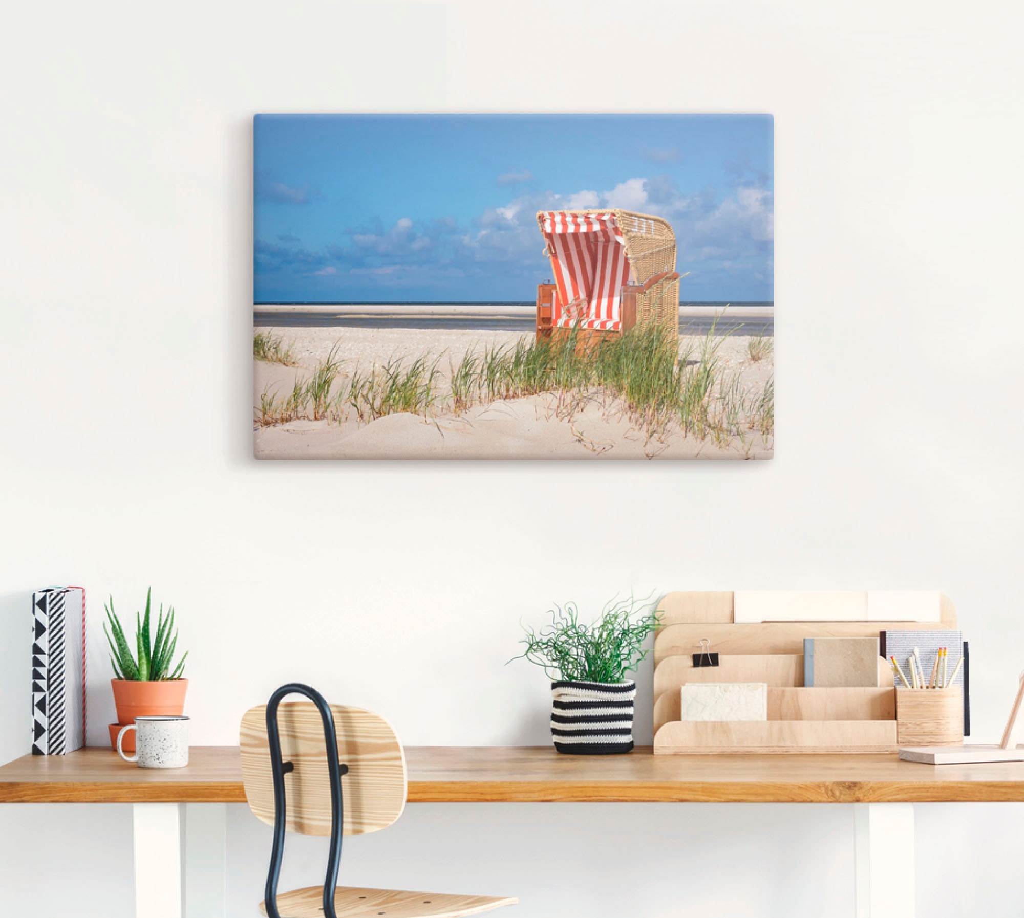 Artland Wandbild »Strandkorb 337«, Strand, (1 St.), als Leinwandbild, Wandaufkleber in verschied. Größen