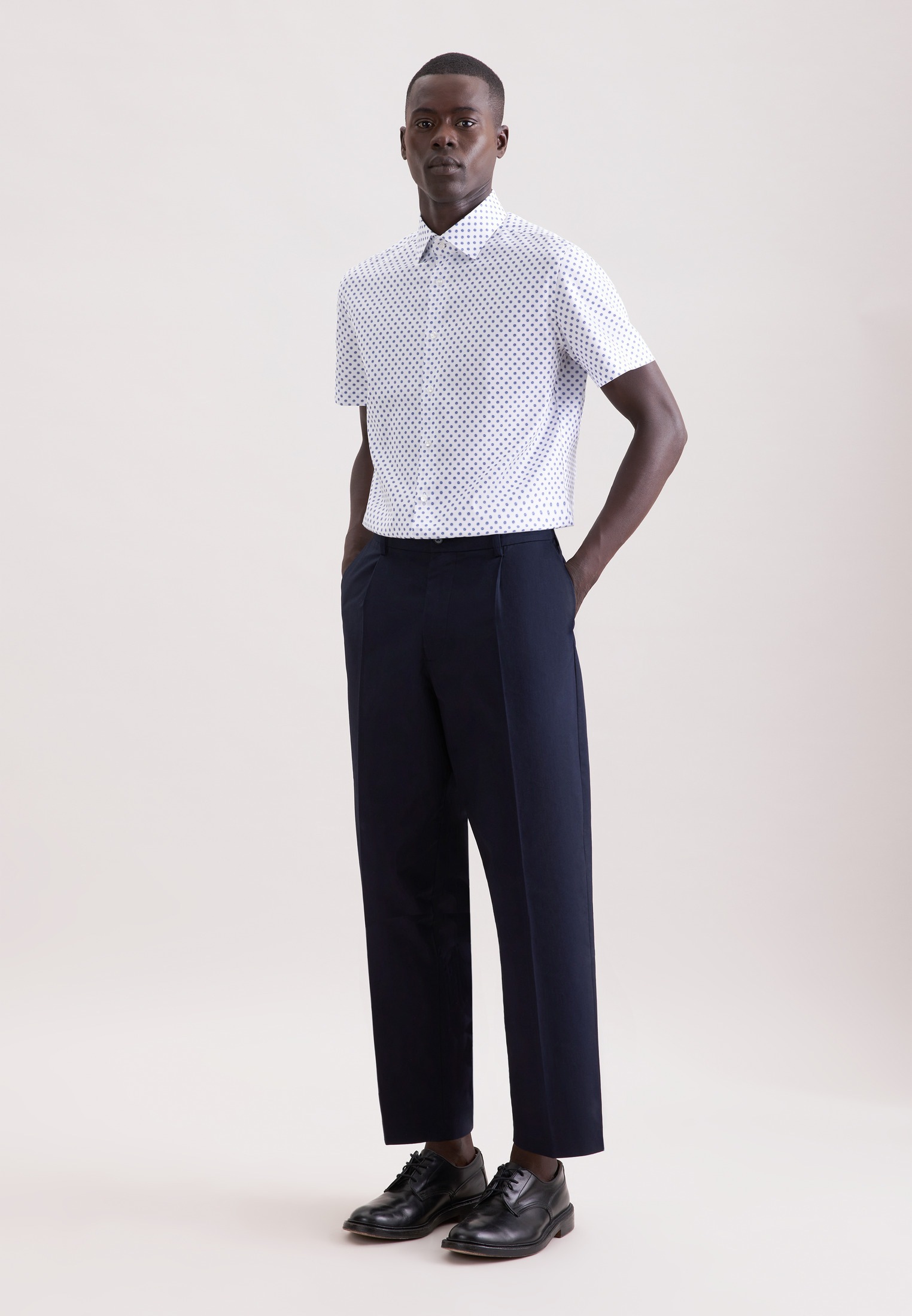 seidensticker Businesshemd »Schwarze Rose« Slim 1/2 Kentkragen Druck