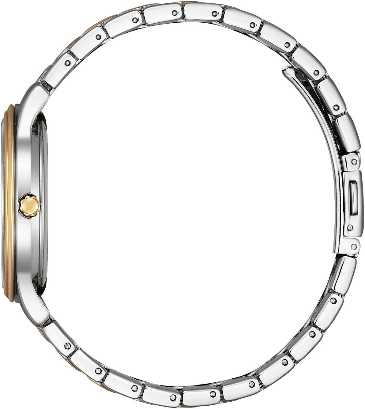 Citizen Solaruhr Armbanduhr, Damenuhr, Edelstahlarmband, Batterie-Entladungsanzeige