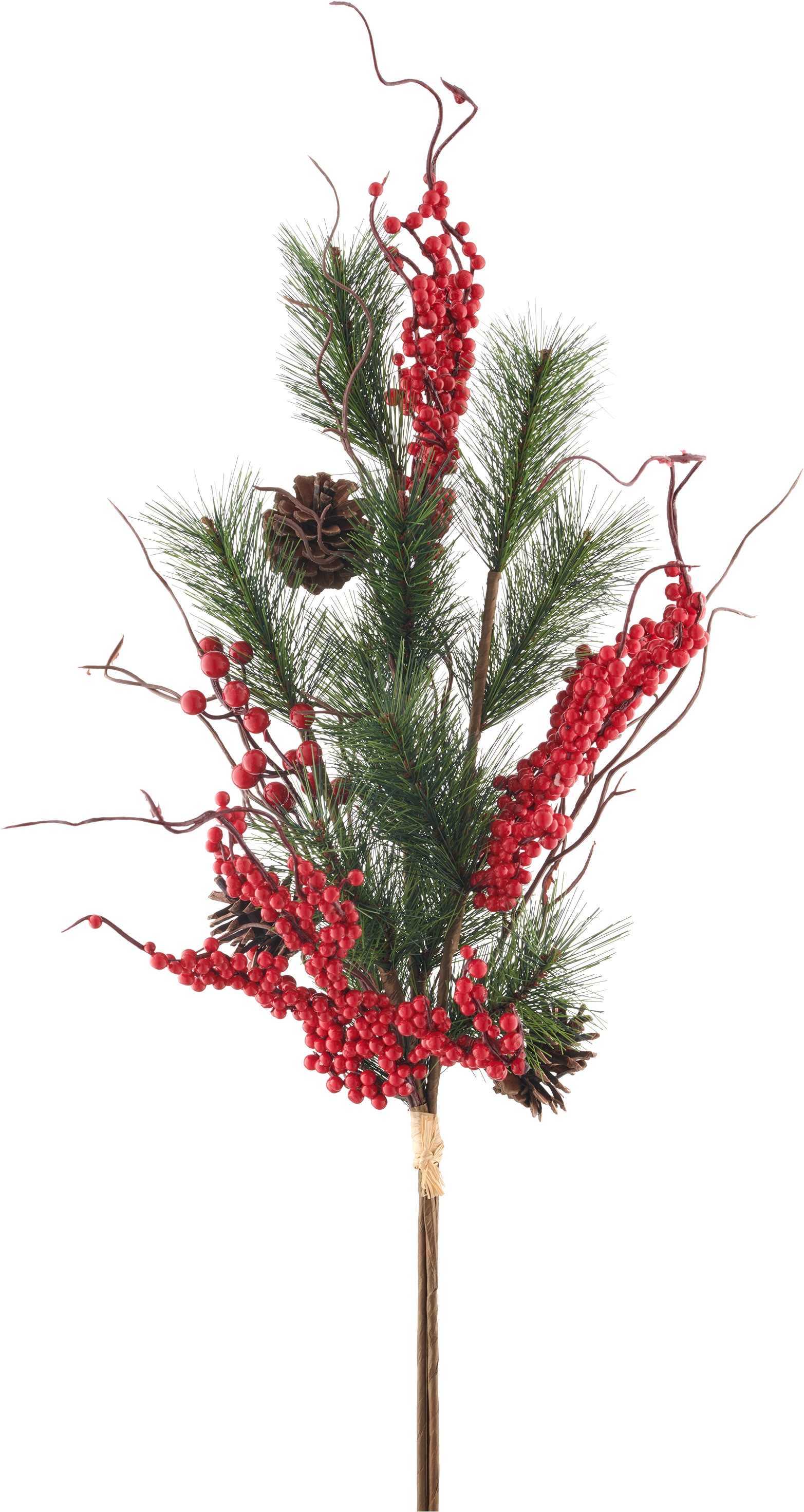 OTTO home Winterliche Kunstpflanze »Set aus Türhänger, Girlande und Bouquet« mit Beeren und Äpfel dekoriert