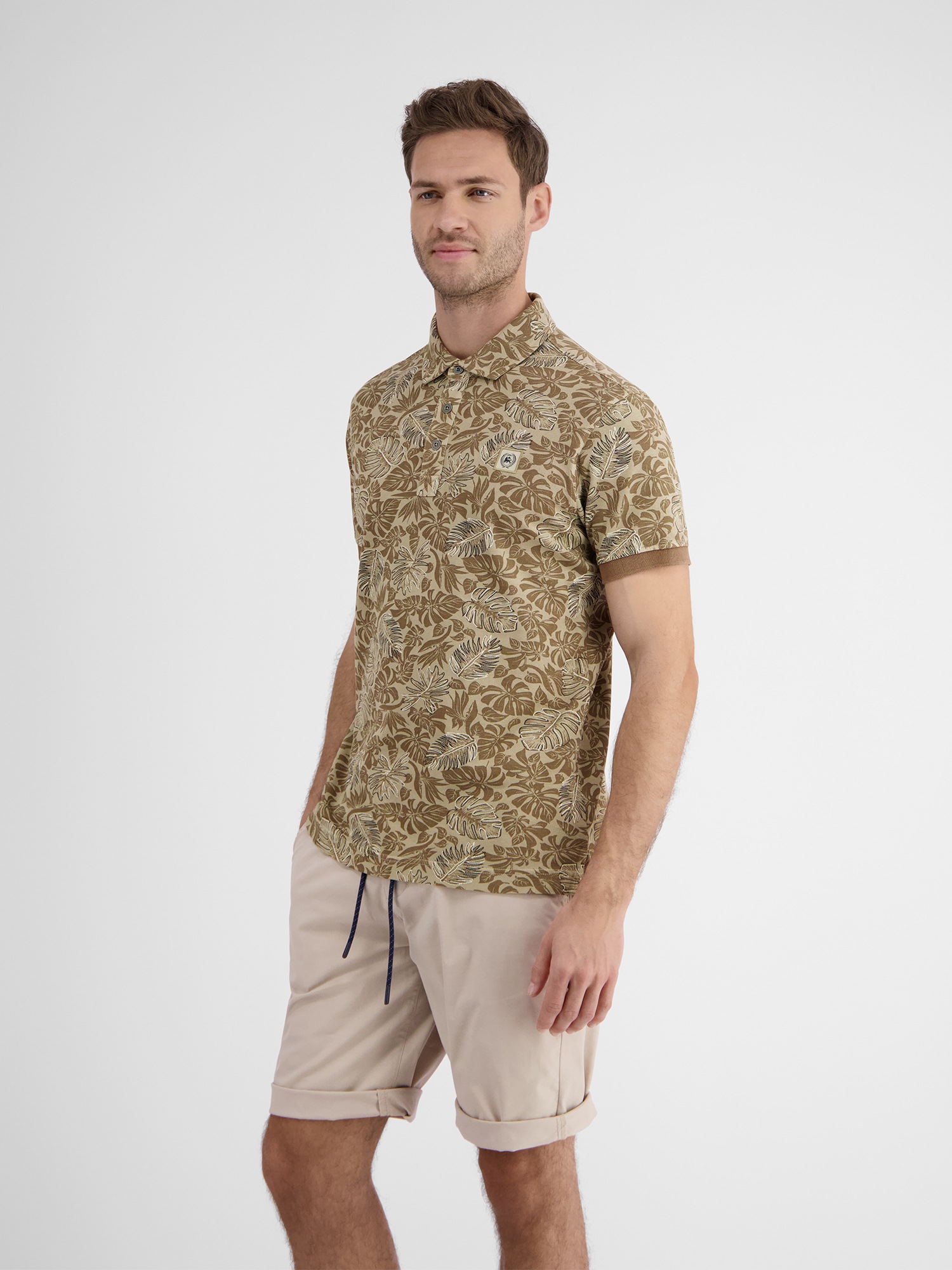 LERROS Poloshirt »LERROS Herren Poloshirt, floral bedruckt«