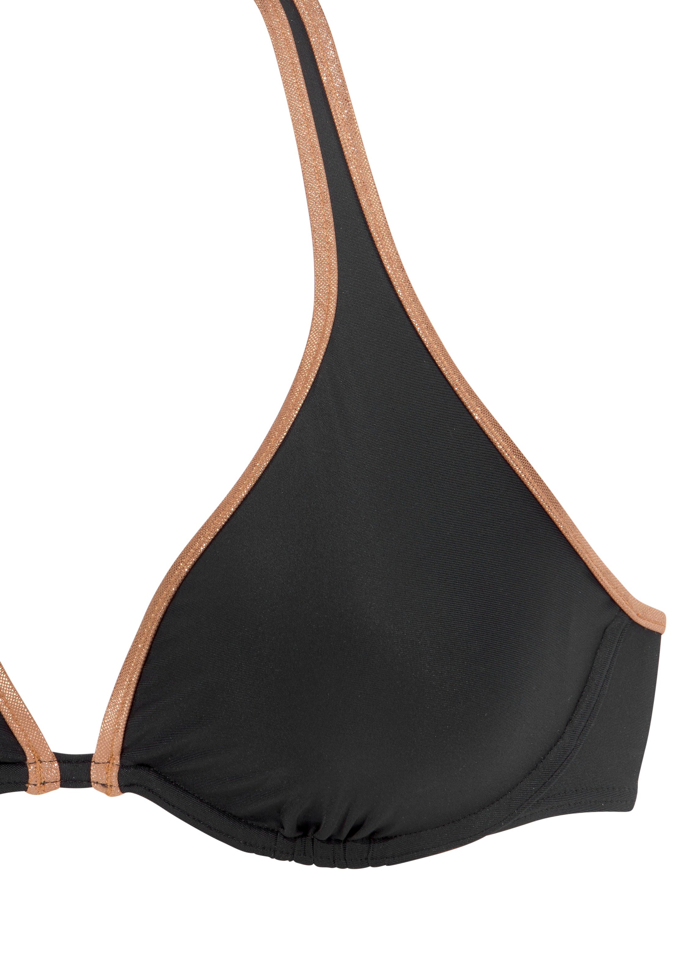 Bruno Banani Bügel-Bikini-Top »Milano«, mit kupferfarbener Paspel