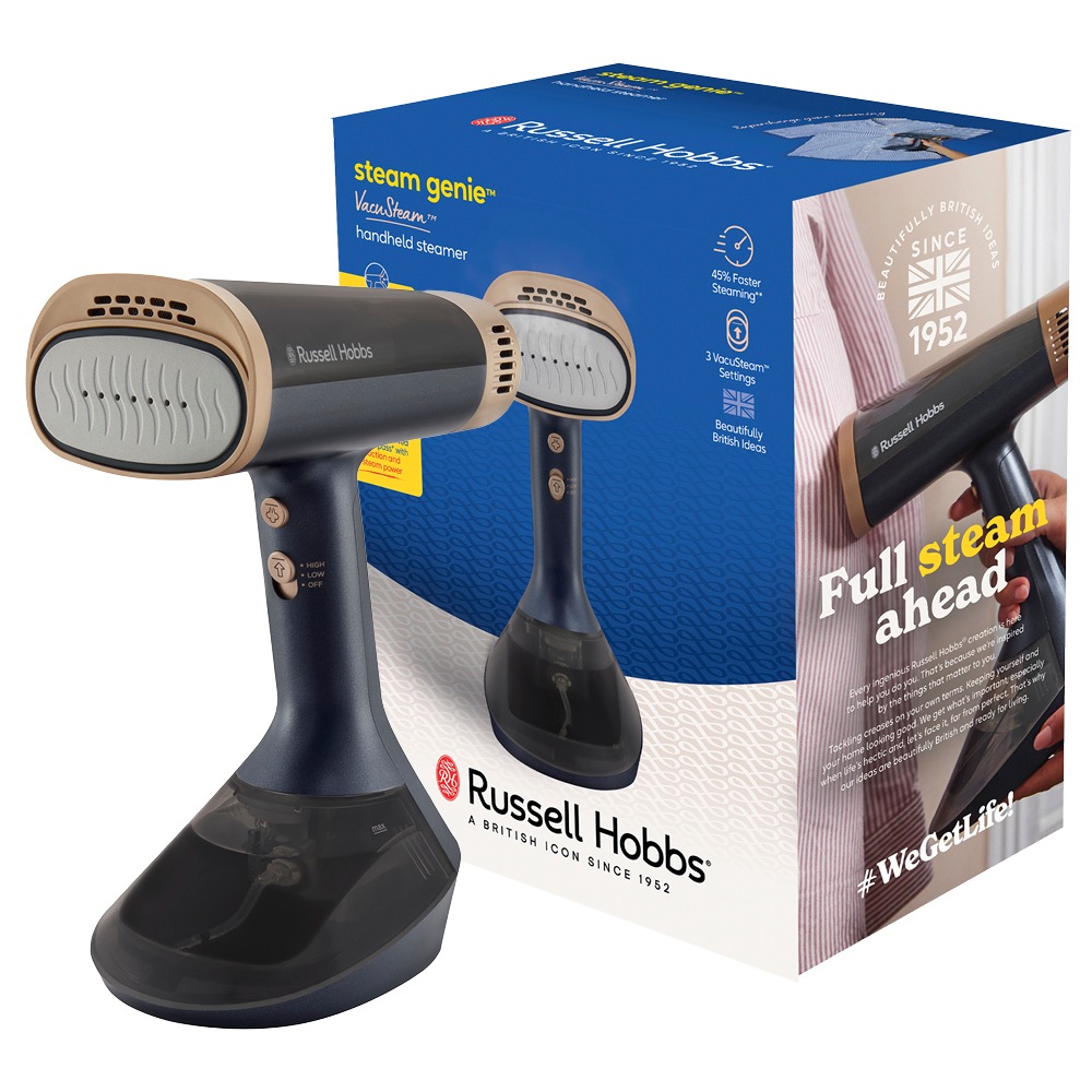 Russell Hobbs Dampfbügeleisen »28550-56, VacuSteam Dampfbürste, « 1400 W 1.400 Watt, 30 g Dampfausstoß, mit Keramik-Bügelsohle, 3 Einstellungen