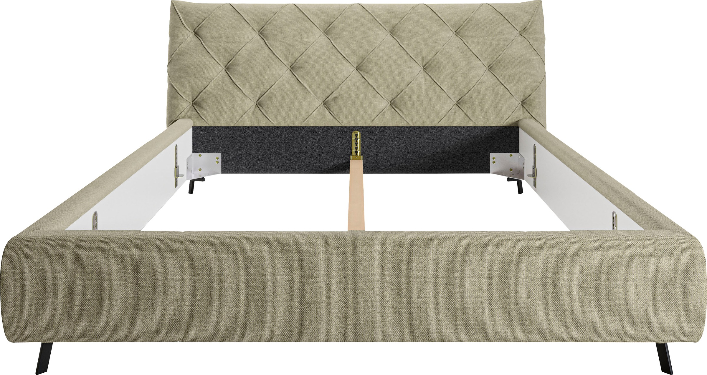 Leonique Polsterbett »Elloree, in 4 Breiten bis 200cm, auch in Leder«, Kopfteilhöhe 105 cm, belastbar bis 280 kg, auch in Überlänge 220cm