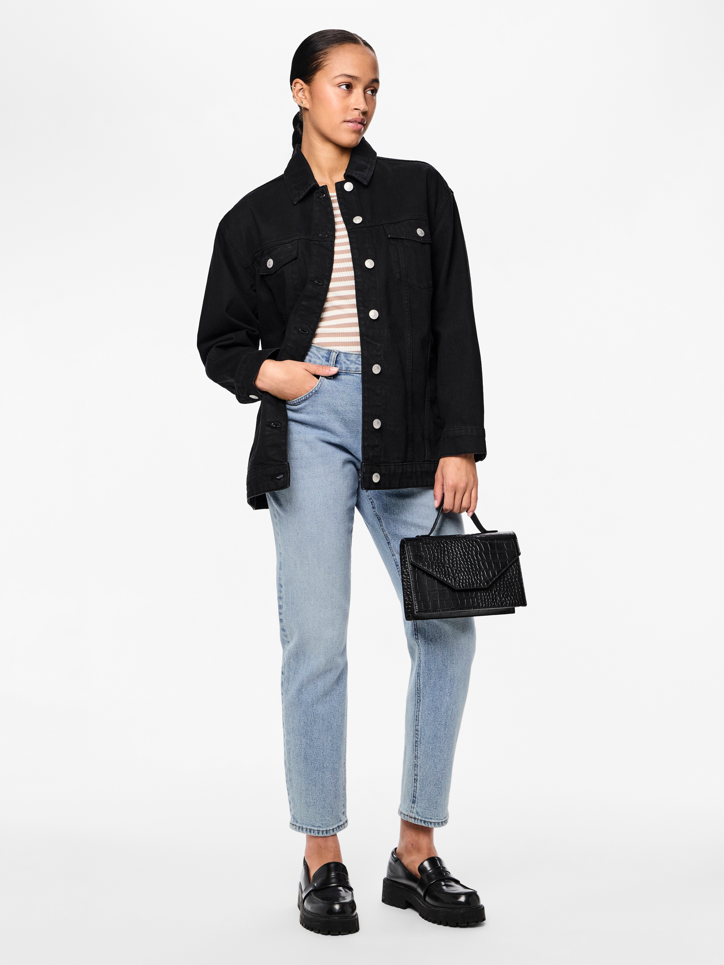 pieces High-waist-Jeans »PCBELLA HW TAP ANK JEANS LB302 NOOS«
