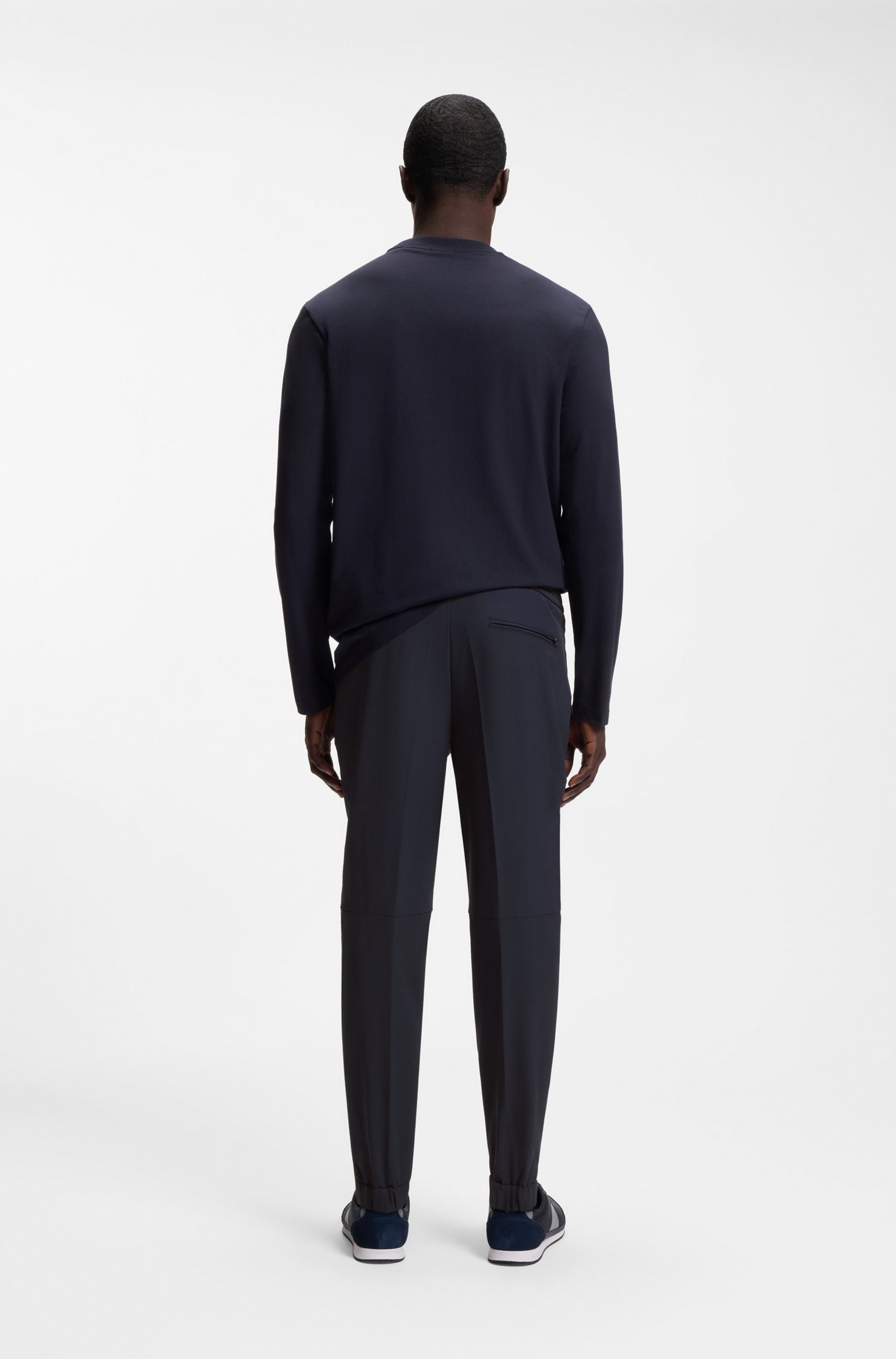 BOSS GREEN Stretch-Hose »T Flex«  mit elastischem Bund und Kordelzug Stretchhose Businesshose