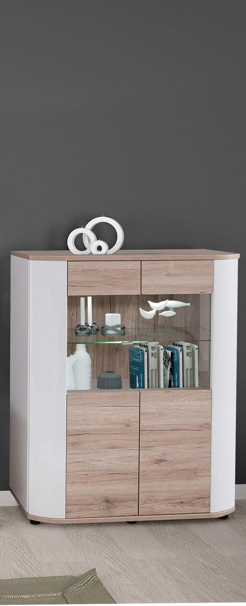Standvitrine »Rondo«, Höhe 130 cm