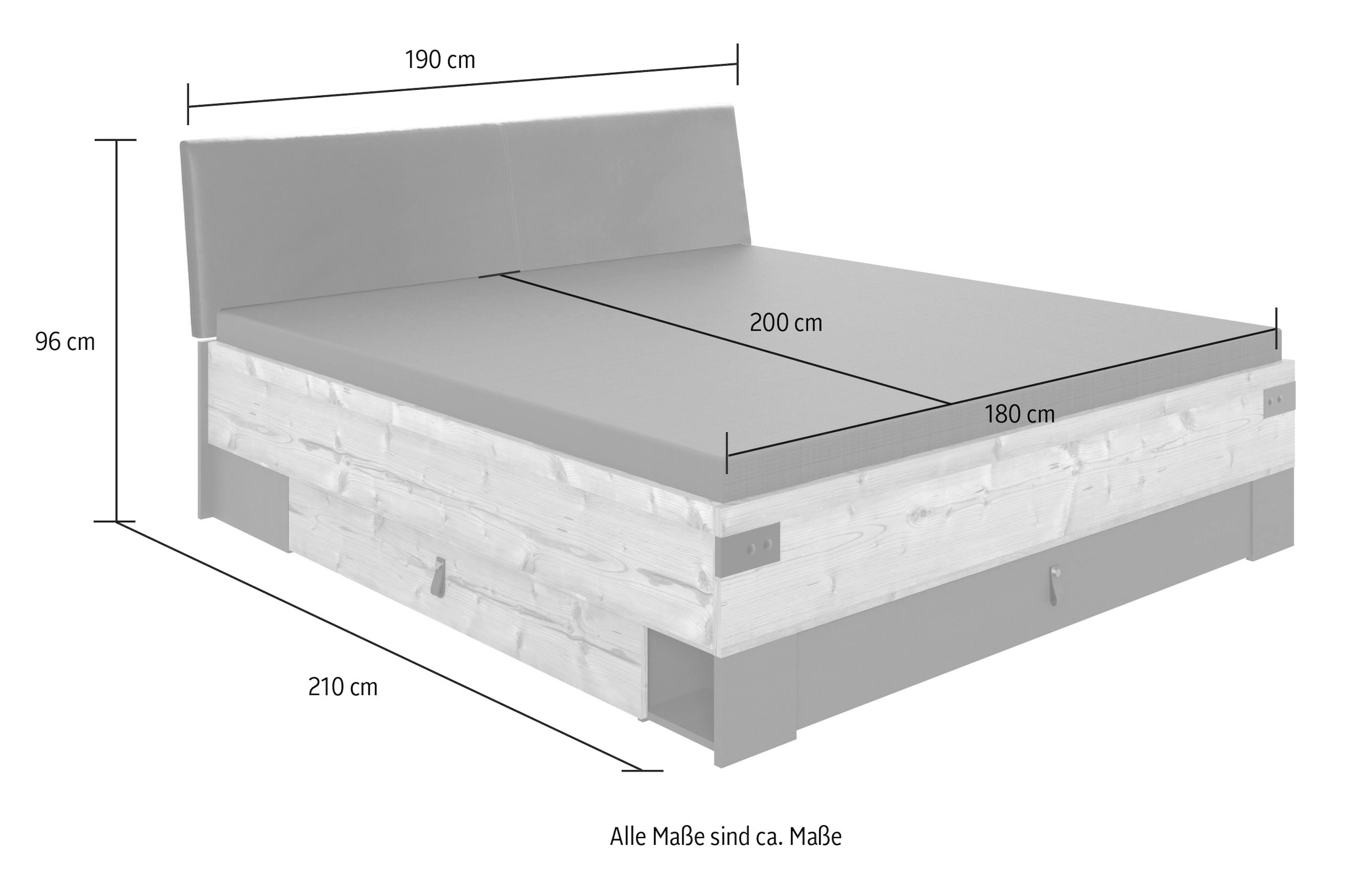 Wimex Schlafzimmer-Set »Stockholm, rustikaler Look im Industrial Design«, (Set), 6-teilig
