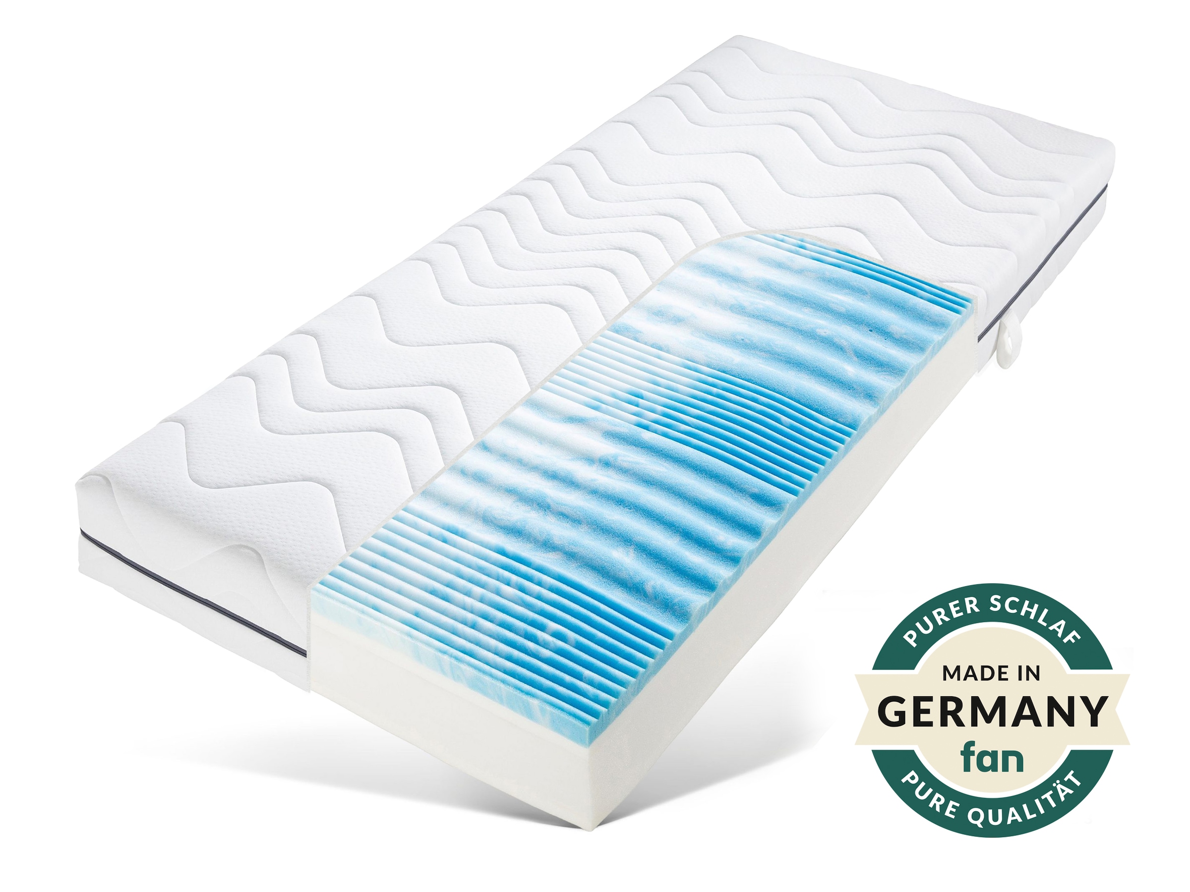 fan Taschenfederkernmatratze »Tulani, Matratze in 90x200 cm, 140x200 cm und weiteren Größen«, 24 cm hoch, 530 Federn, (1 St.), 530 Federn bei Gr. 100x200 cm - atmungsaktive Matratze