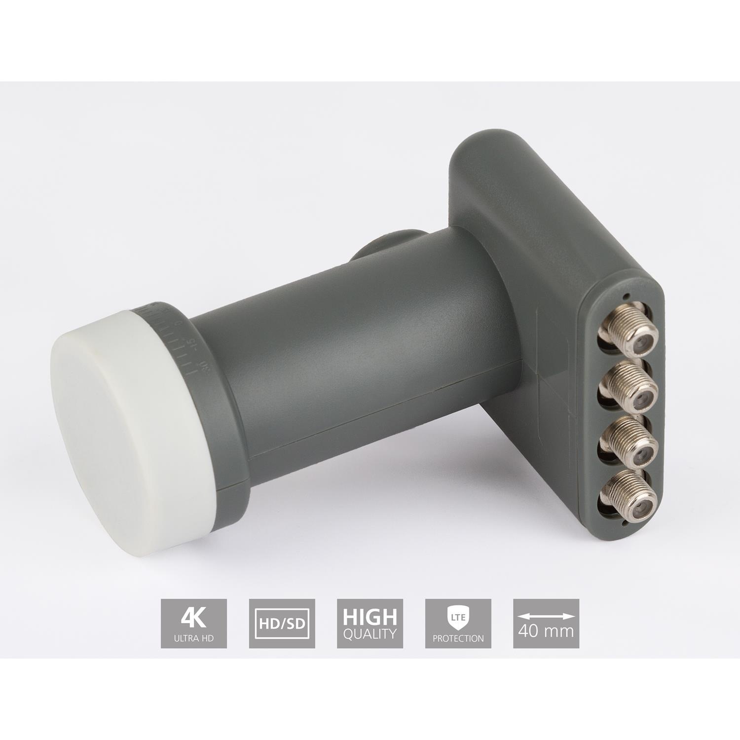 Digitalbox Universal-Quattro-LNB »DIGI-QUATRO LNB«, für 4 Teilnehmer, (0,4dB, Full-HD, HDTV, SDTV, 3D,4K/UHD)