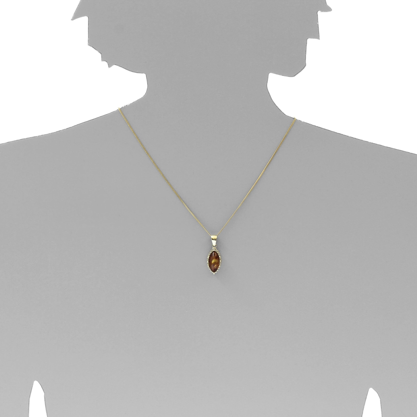 OSTSEE-SCHMUCK Kettenanhänger »- Lisbeth - Gold 333/000 - Bernstein«