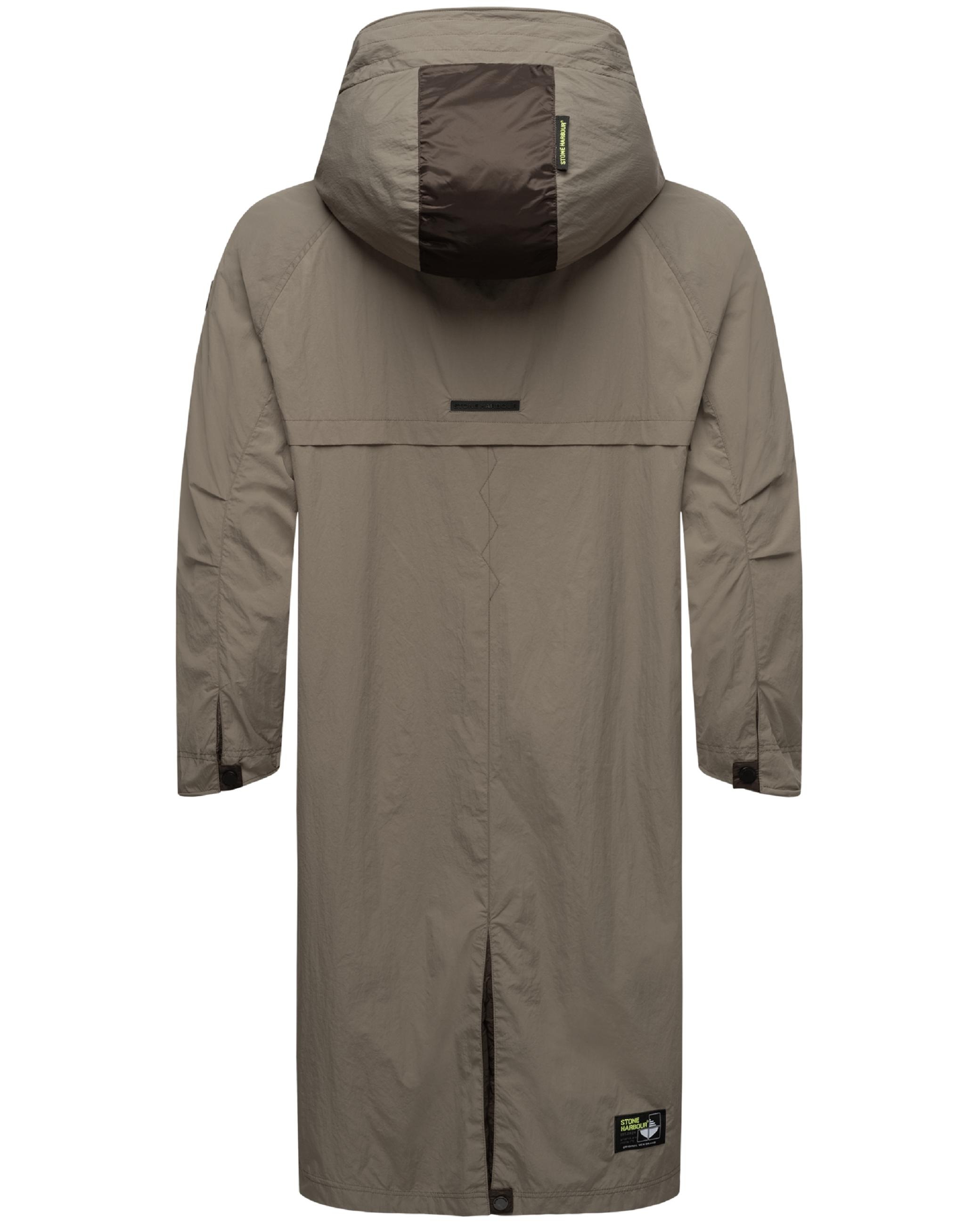 Stone Harbour Regenmantel »Regenmantel Zafaar«, Lange Herren Regenjacke mit Kapuze
