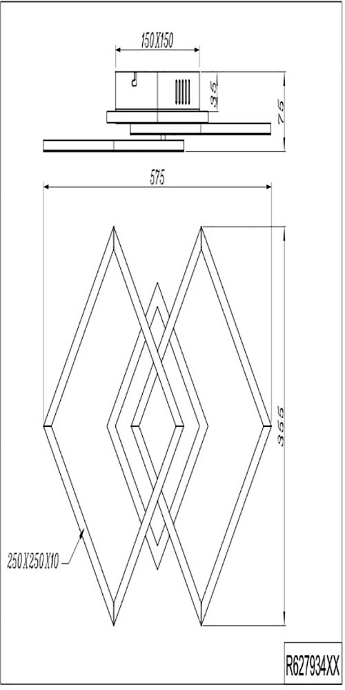 REALITY Leuchten LED Deckenleuchte »Venida«, 1 flammig, Leuchtmittel LED-Board | LED fest integriert, neutralweiß 4000K, dimmbar, Memoryfunktion, 3000 Lumen 25W, 35x57 cm
