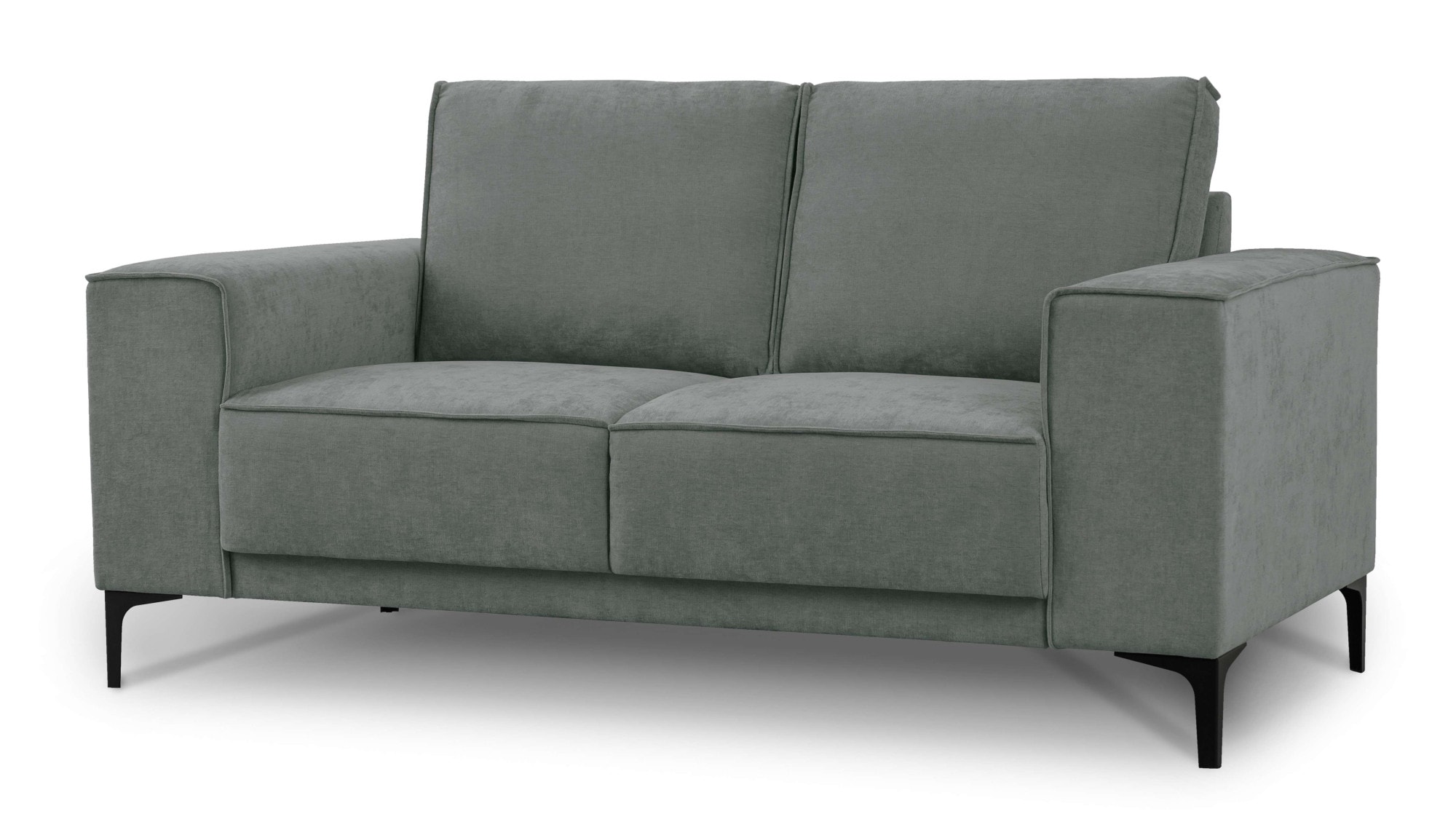 PLACES OF STYLE 2-Sitzer »Kompaktsofa Oland, Struktur, Flachgewebe, Luxus-Microfaser, Boucle« 164 cm, Wellenunterfederung, Skandi-Design, Metallfüße