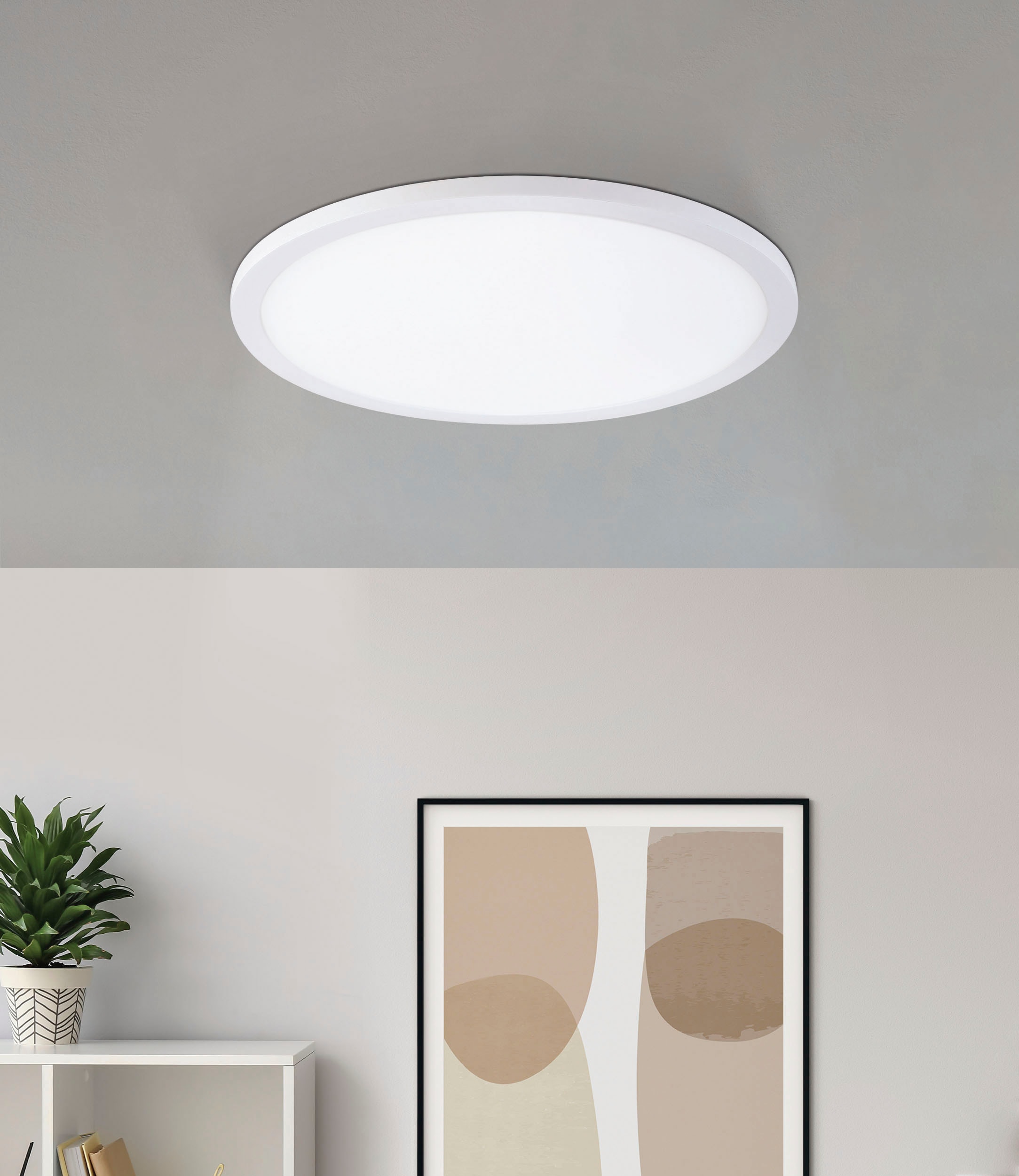 EGLO Deckenleuchte »FUEVA FLEX«, Leuchtmittel LED-Modul | LED fest integriert, Spot, Leuchtfläche, Einbauleuchte flach, geringe Einbautiefe 25mm