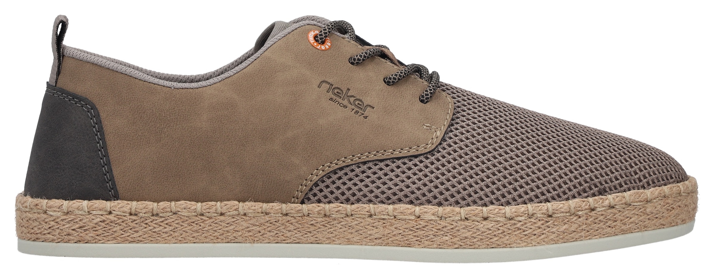 Rieker Schnürschuh  Halbschuh, Sneaker, Schnürer mit Bastumrahmung an der Laufsohle
