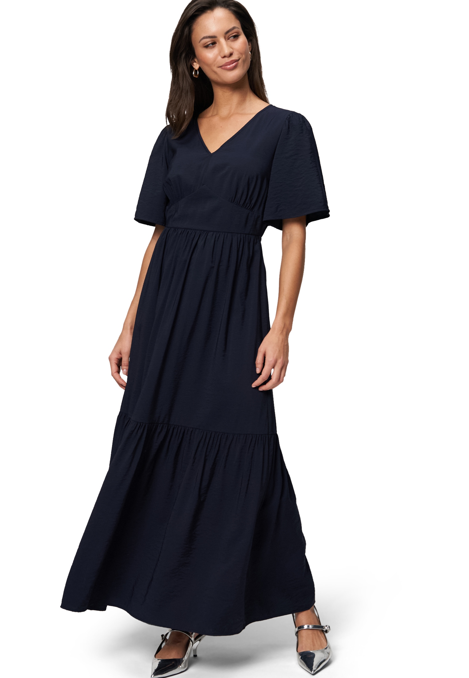 Zero Maxikleid »Maxikleid mit Schleife am Rückenausschnitt«