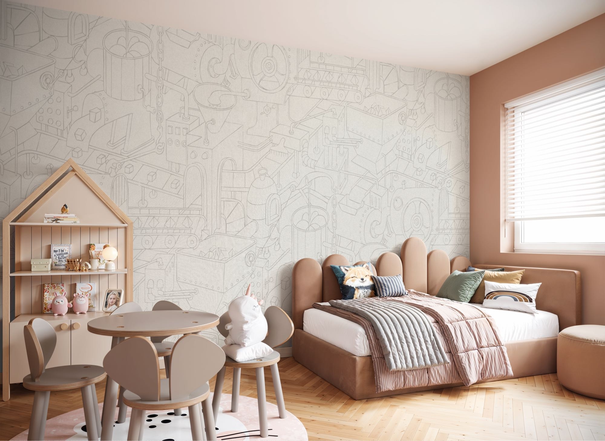 Komar Fototapete »Vlies Fototapete - Doodle Factory - Größe 200 x 250 cm« Motiv | bedruckt glatt