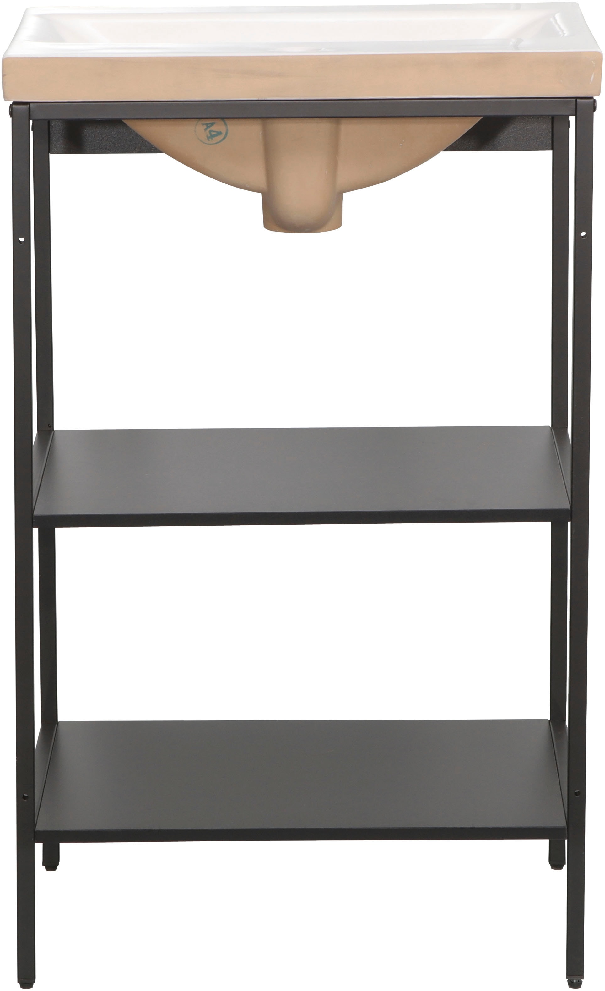 welltime Waschbeckenunterschrank »Lodi« 1 Stk. tlg. Badezimmerregal mit 2 offenen Fächern - (B/T/H) 51/40/80 cm