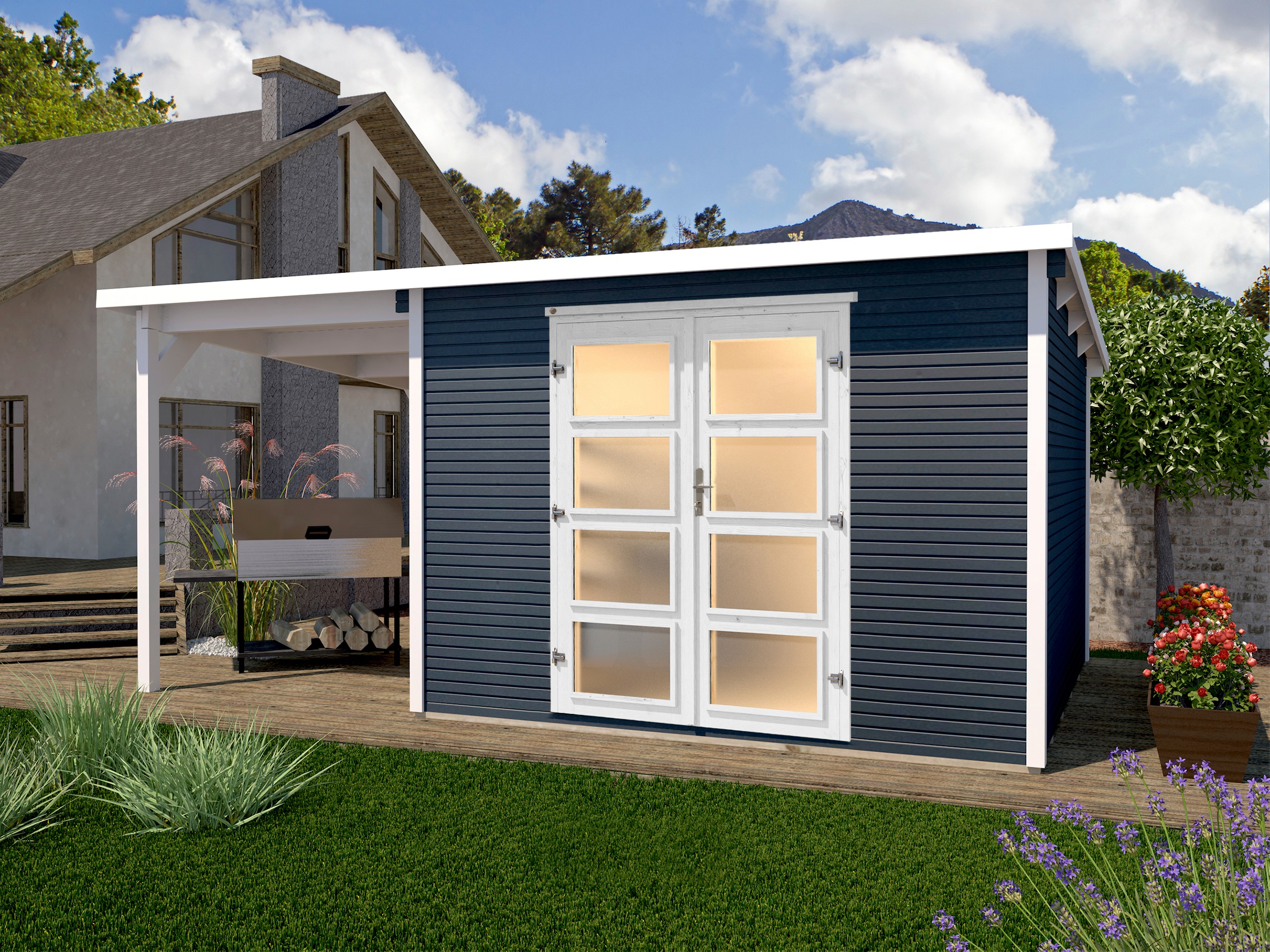 Weka Gartenhaus »wekaLine 2« in grau