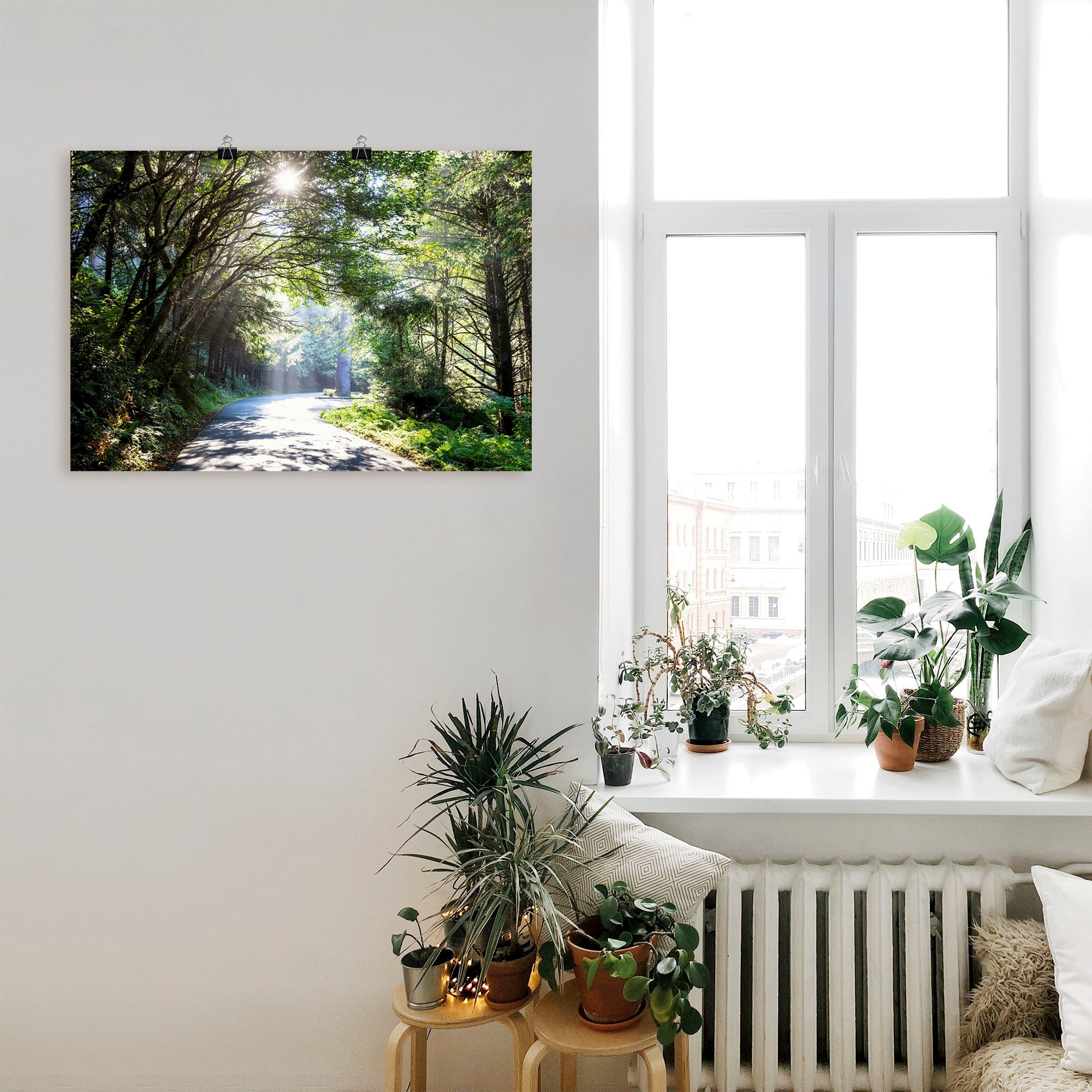 Artland Poster »Sonniger Wald« Baumbilder 1 Stk. tlg. ohne Rahmen