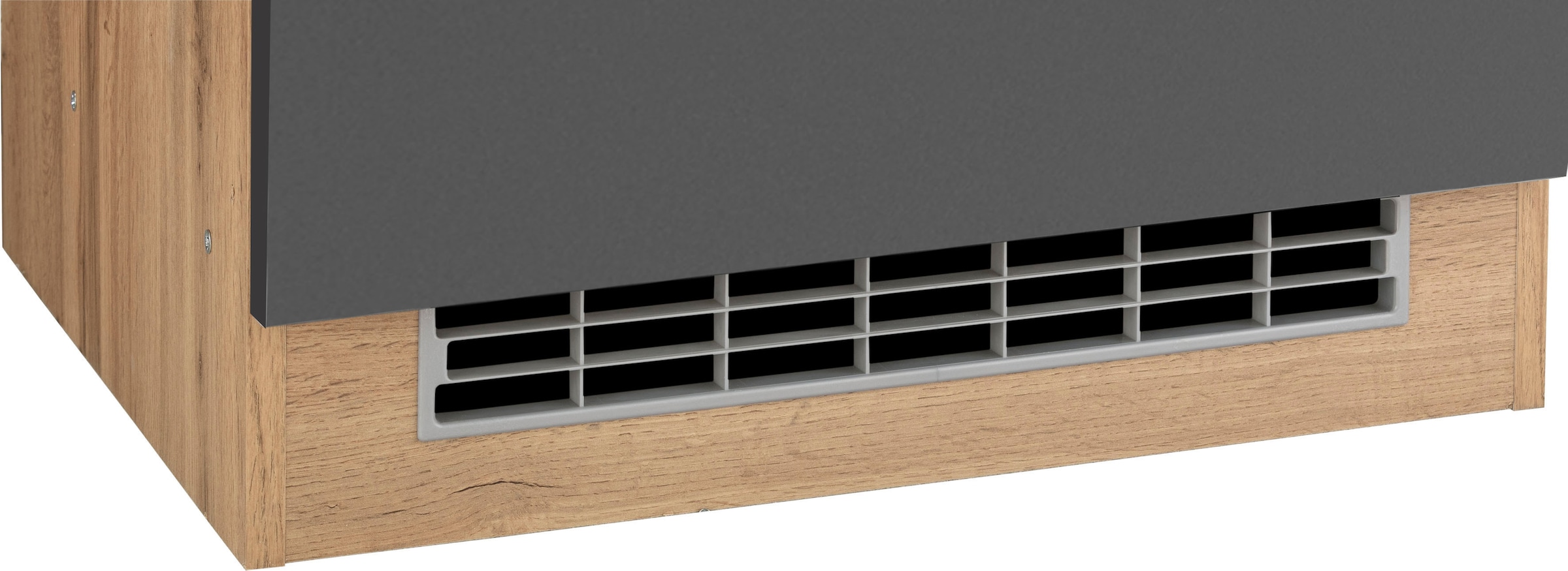 KOCHSTATION Kühlumbauschrank »KS-Wien« edel aussehende gestiftete Fronten