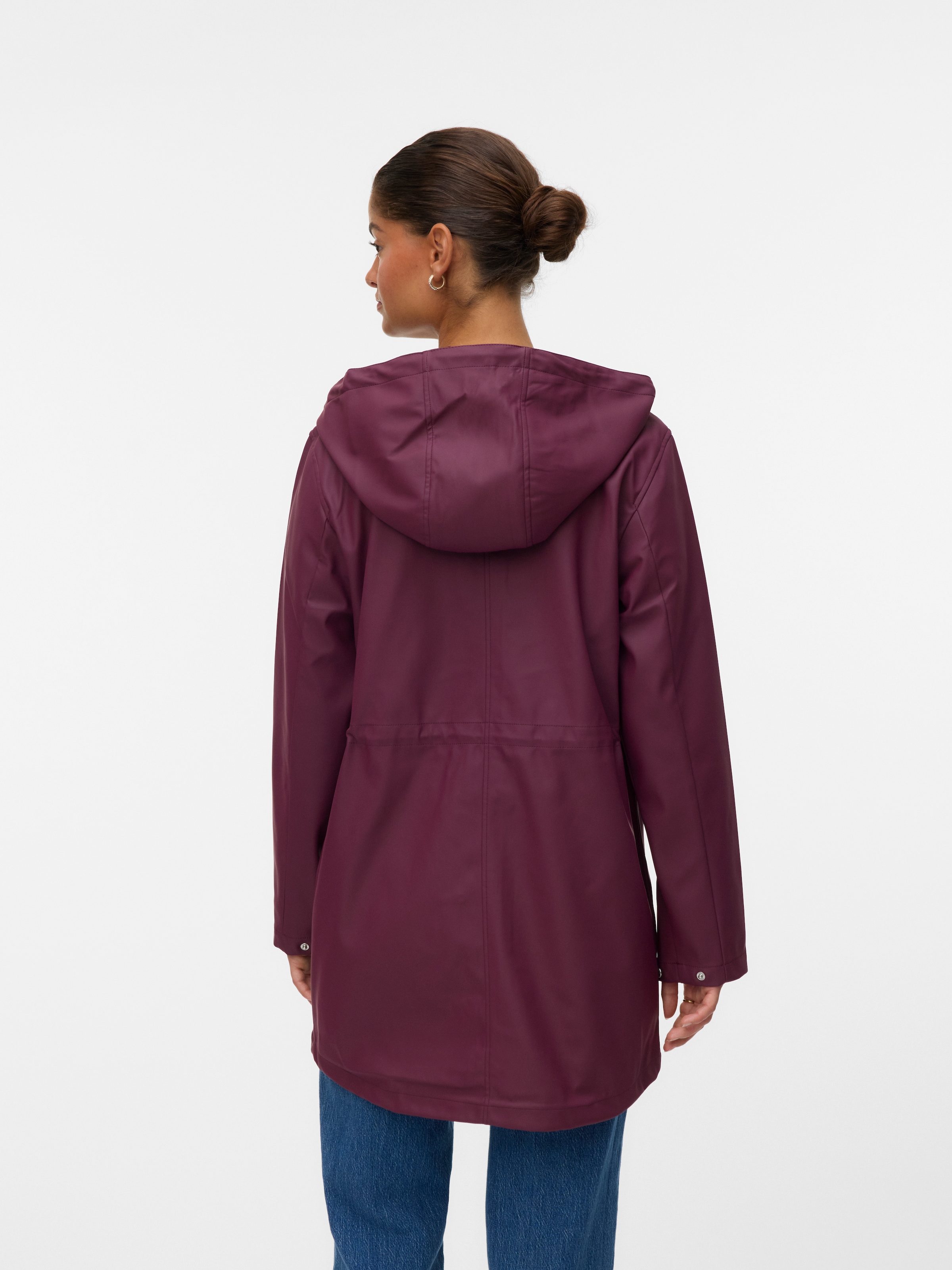 Vero Moda Regenjacke »VMMALOU COATED JACKET« mit Kapuze Lederimitat