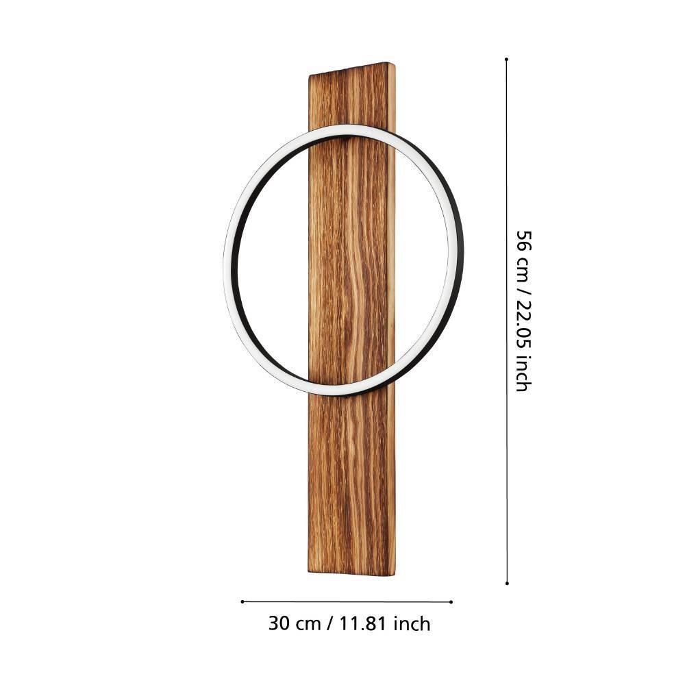 EGLO Wandleuchte »BOYAL«, 1 flammig, Leuchtmittel LED-Modul | LED fest integriert, Wandleuchte, Wohnzimmerlampe, Lampe, Flurlampe in Schwarz, Braun, Weiß