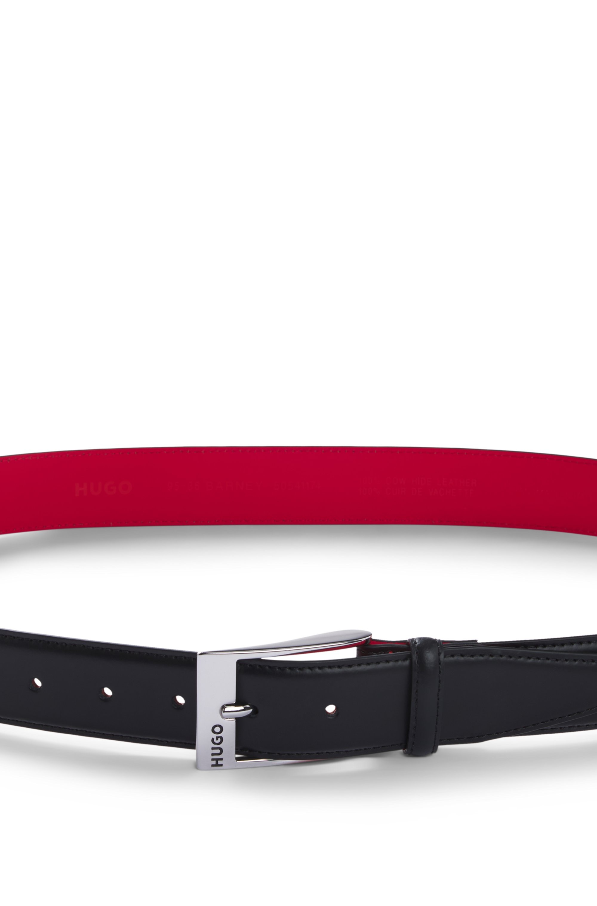 HUGO Ledergürtel »BARNEY« mit kontrastfarbener Innenseite