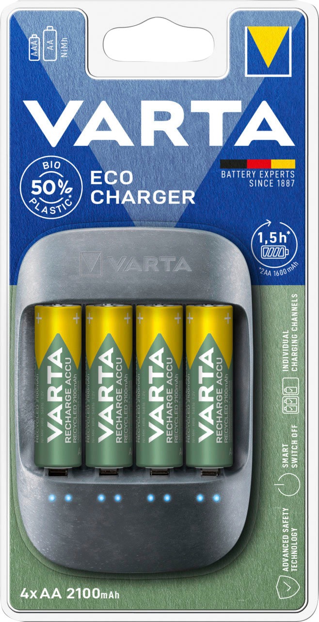 VARTA Batterie-Ladegerät »Eco Charger«, 700 mA, (1 St.)