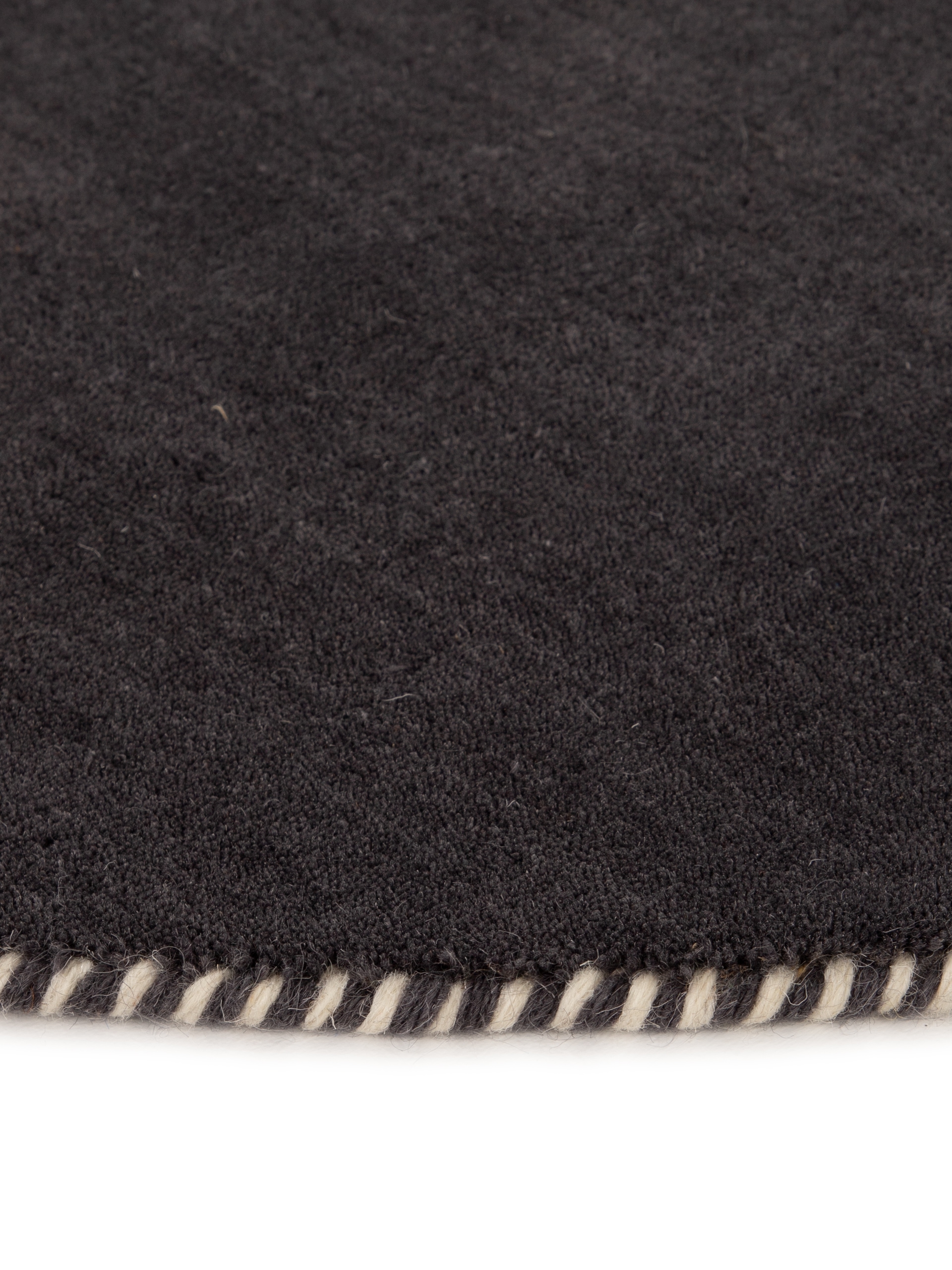carpetfine Wollteppich »Gabbeh Lola Uni«, rund, 14 mm Höhe, mit natürlichem Pflanzenmaterial von Hand gewebt, auch als Läufer