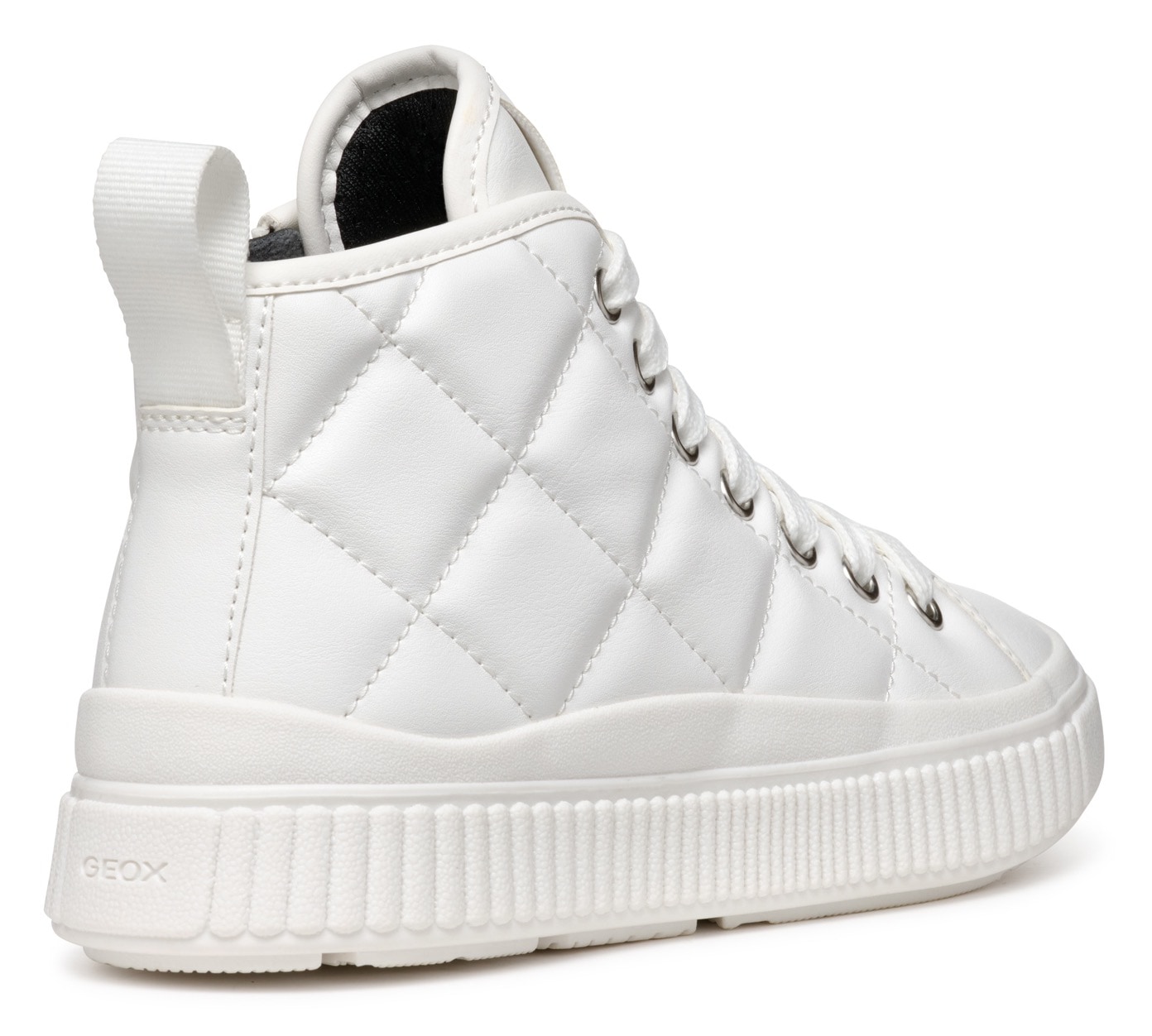 Geox Sneaker »J LAQUINNY GIRL B«, High Top Sneaker, Schnürboots, Freizeitschuh mit Reißverschluss