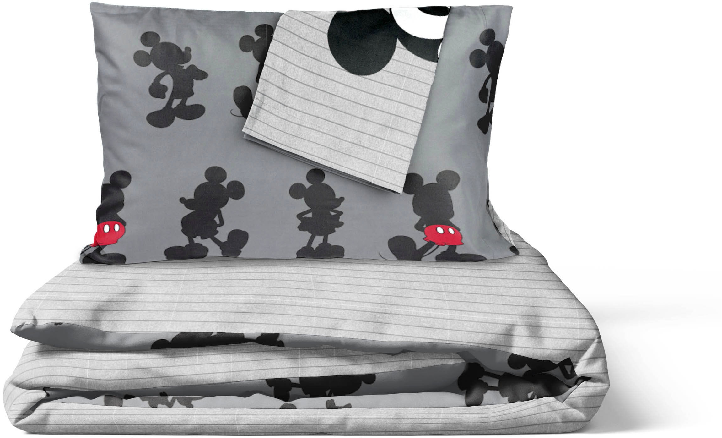 Disney Kinderbettwäsche »Disney Mickey Mouse Bettbezug-Set 135x200 cm + Kissenbezug 80x80 cm« 2 tlg. 100 % Baumwolle, maschinenwaschbar, wendbar