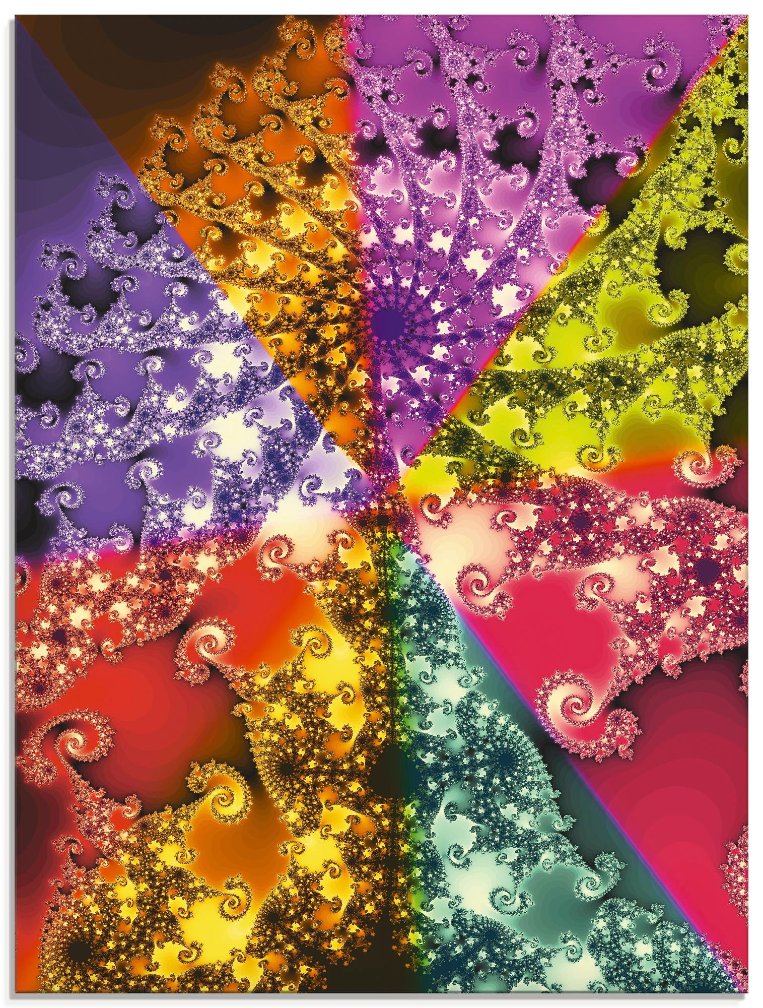 Artland Glasbild »Energieblume (energy flower)«, Muster, (1 St.)