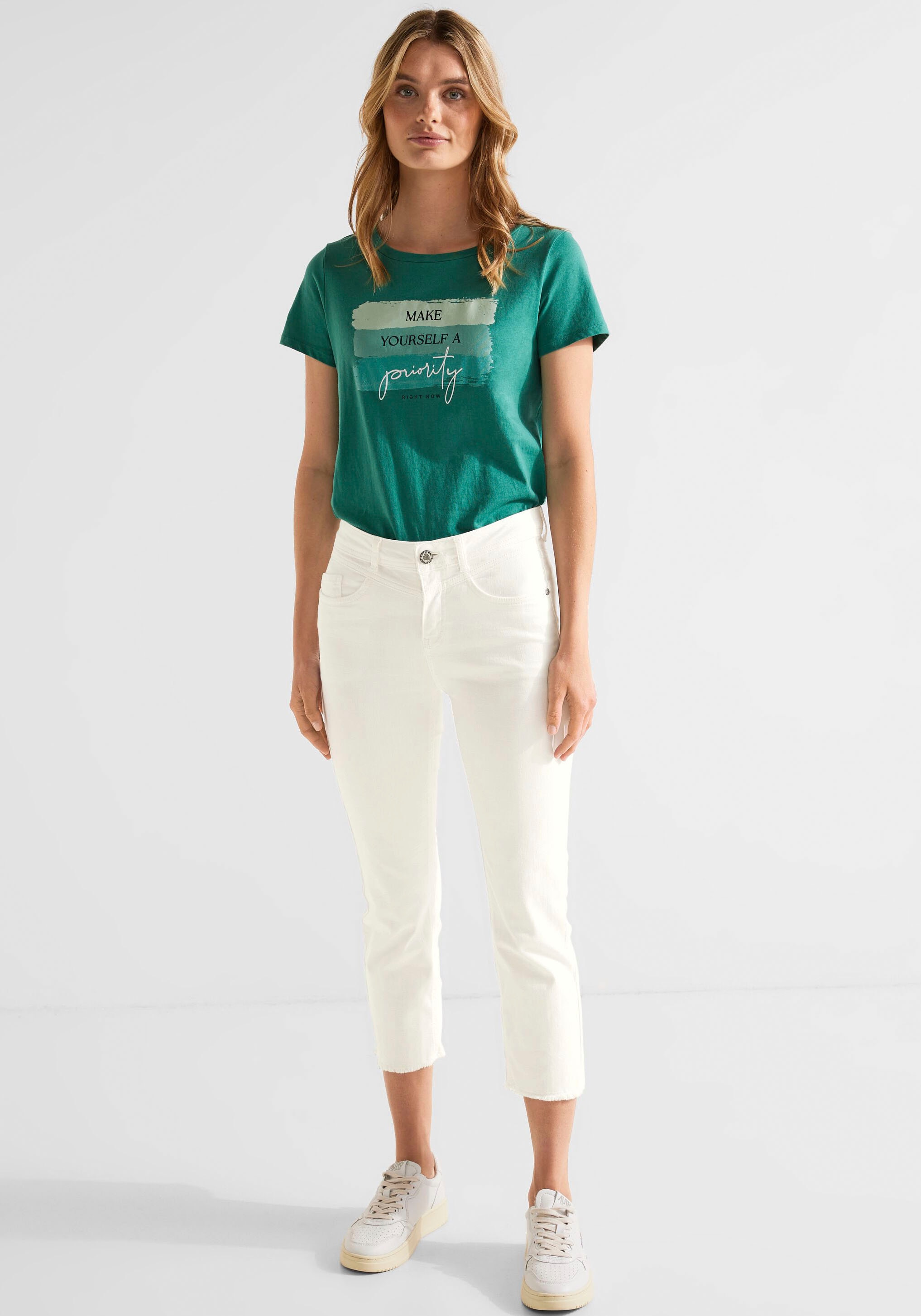 STREET ONE 7/8-Jeans, in heller Waschung