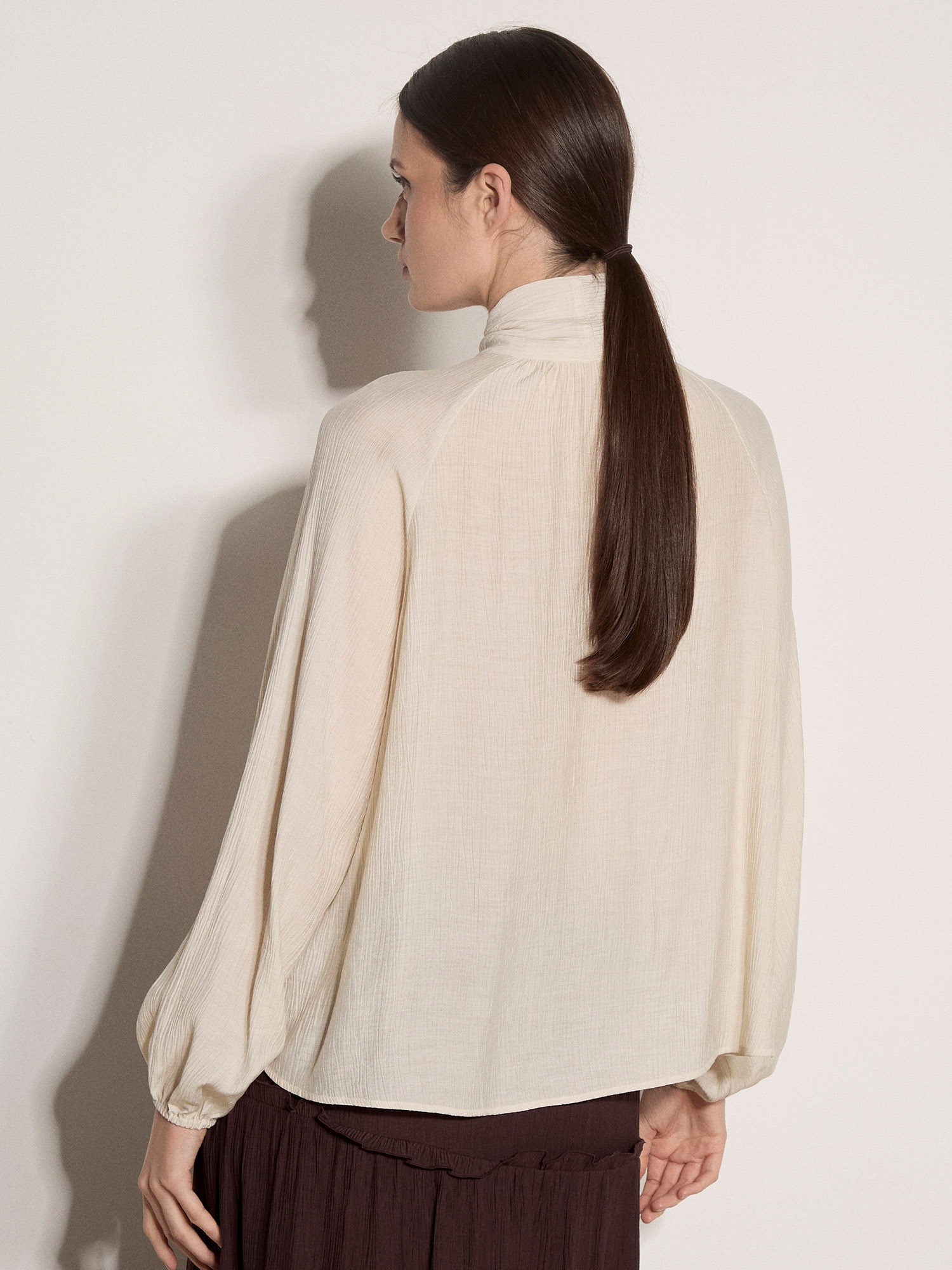 Apricot Klassische Bluse »Strukturierte Bluse« mit Schleifenkragen