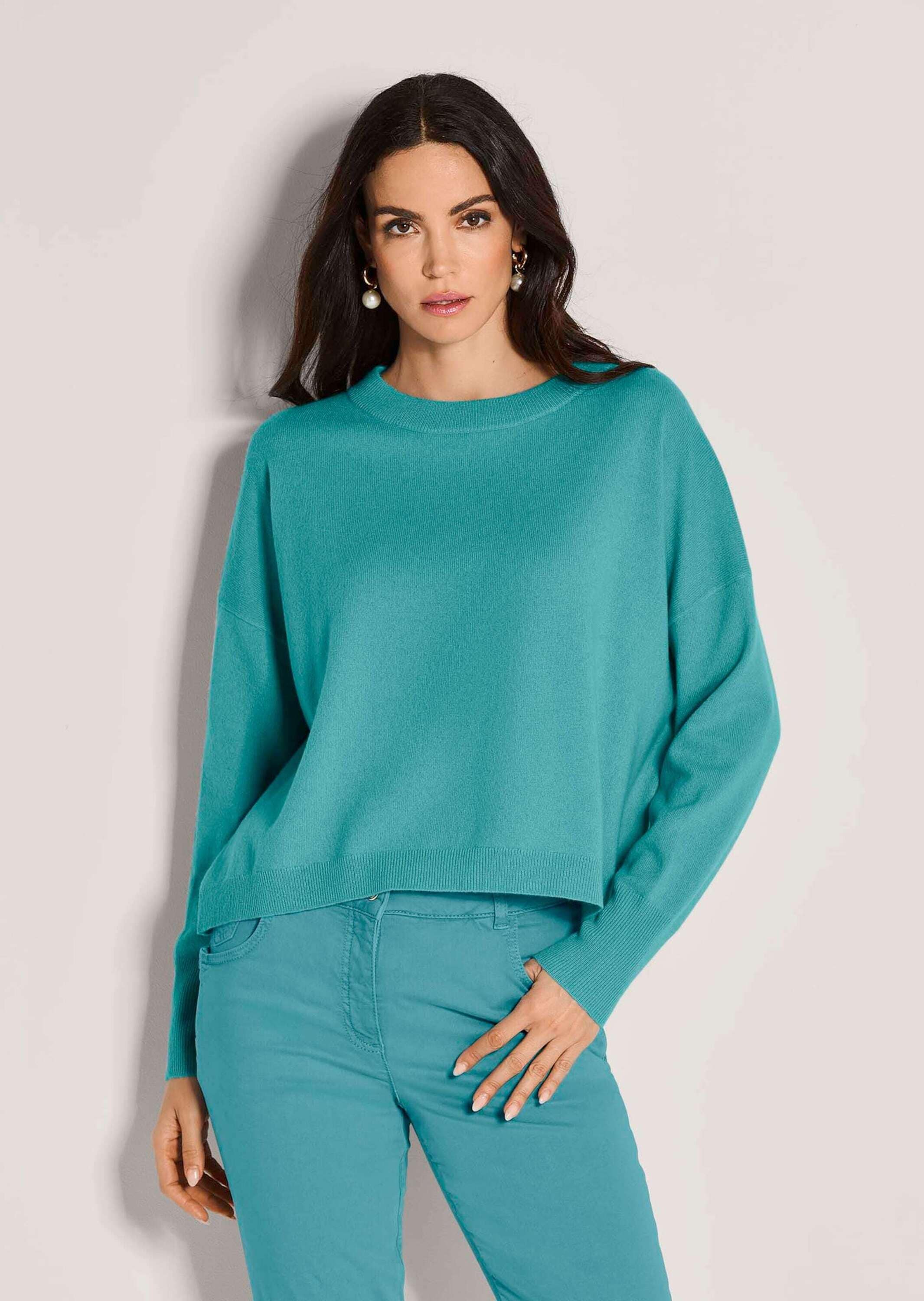 MADELEINE Longpullover »Strickpullover Kaschmir Pullover mit Rundhalsausschnitt« Oversized Look