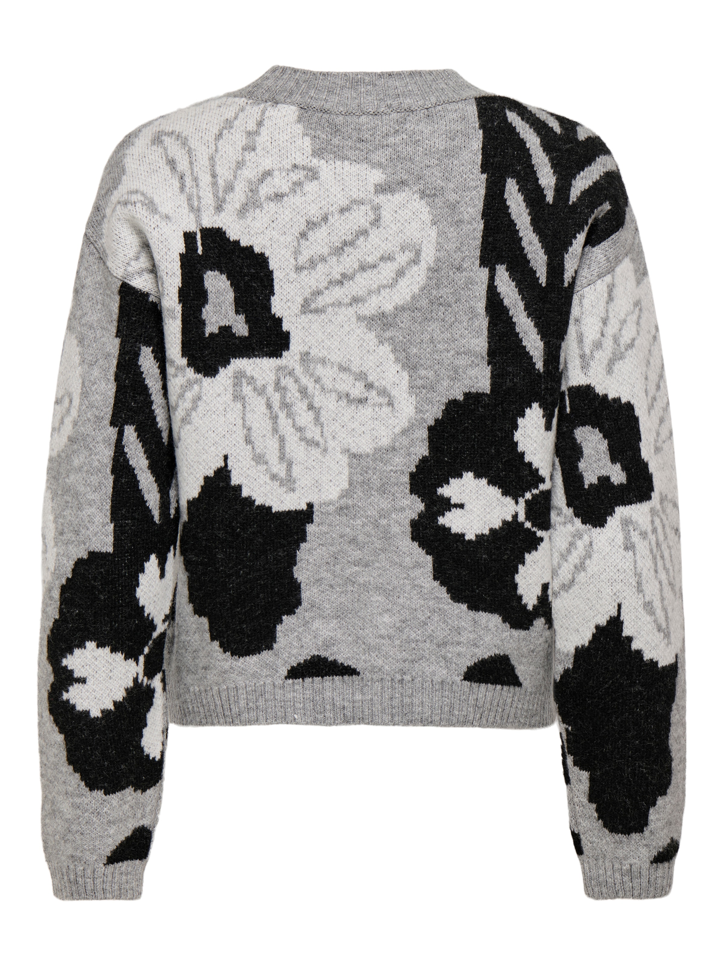 ONLY Rundhalspullover »ONLJADE FLOWER LS O-NECK PULL EX KNT«